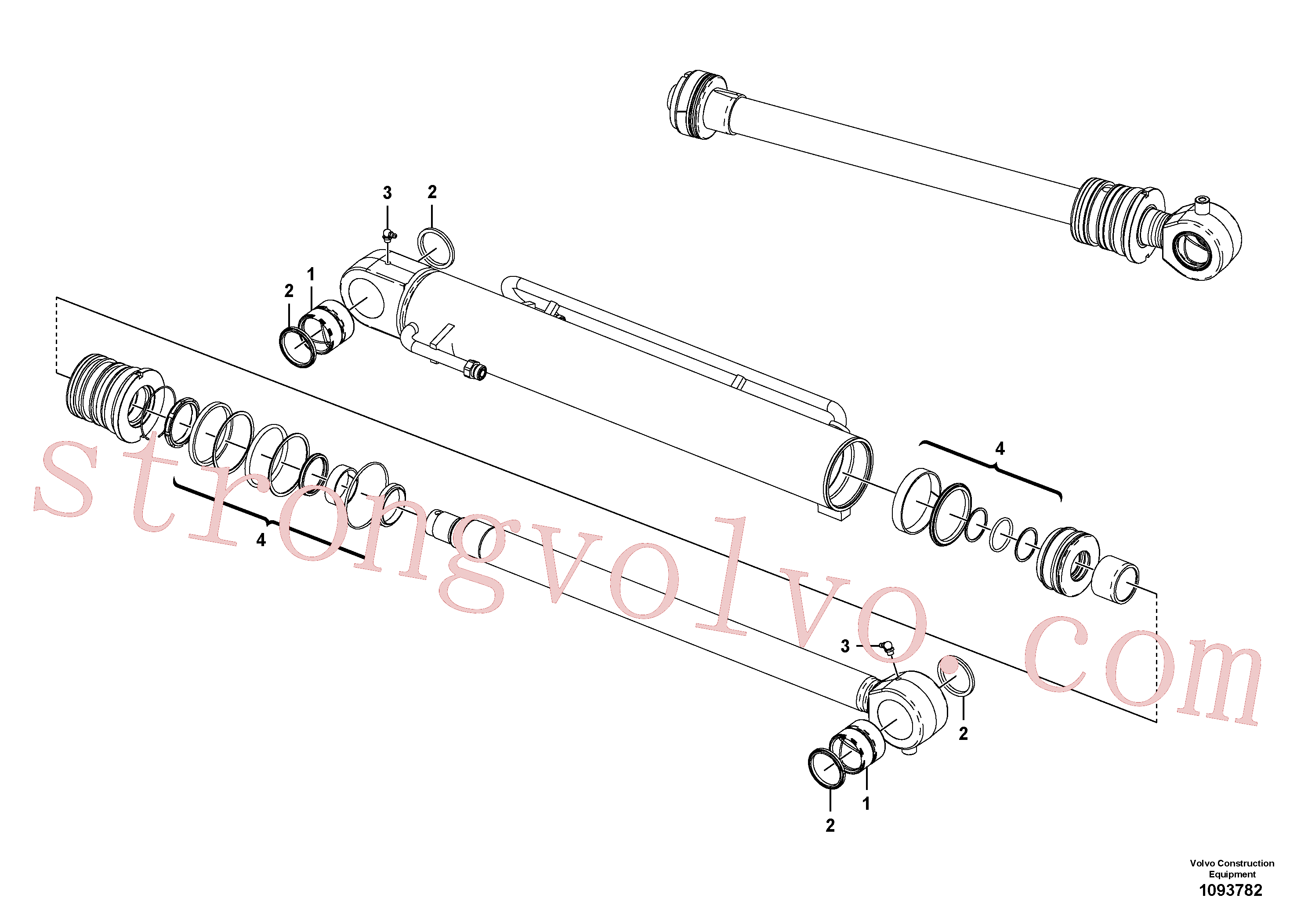 VOE11988989 Volvo Cilindro da lança(1093782 Montagem)