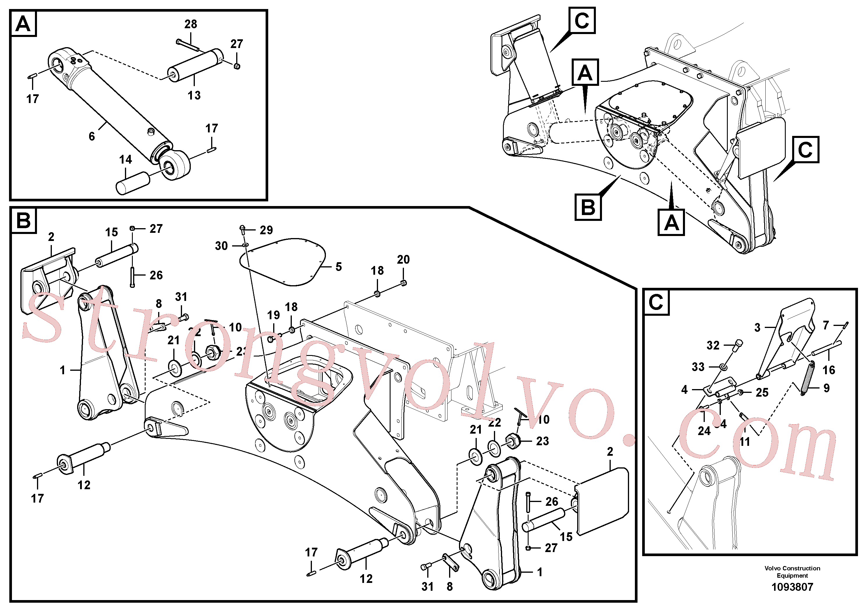 Volvo Montagem VOE997470 Parafuso sextavado Acessórios