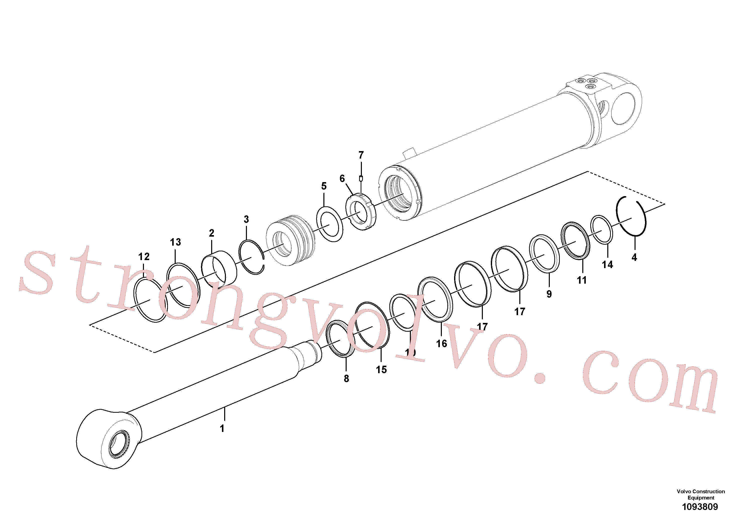 VOE14884727 Retentor do pistão Volvo escavadeira