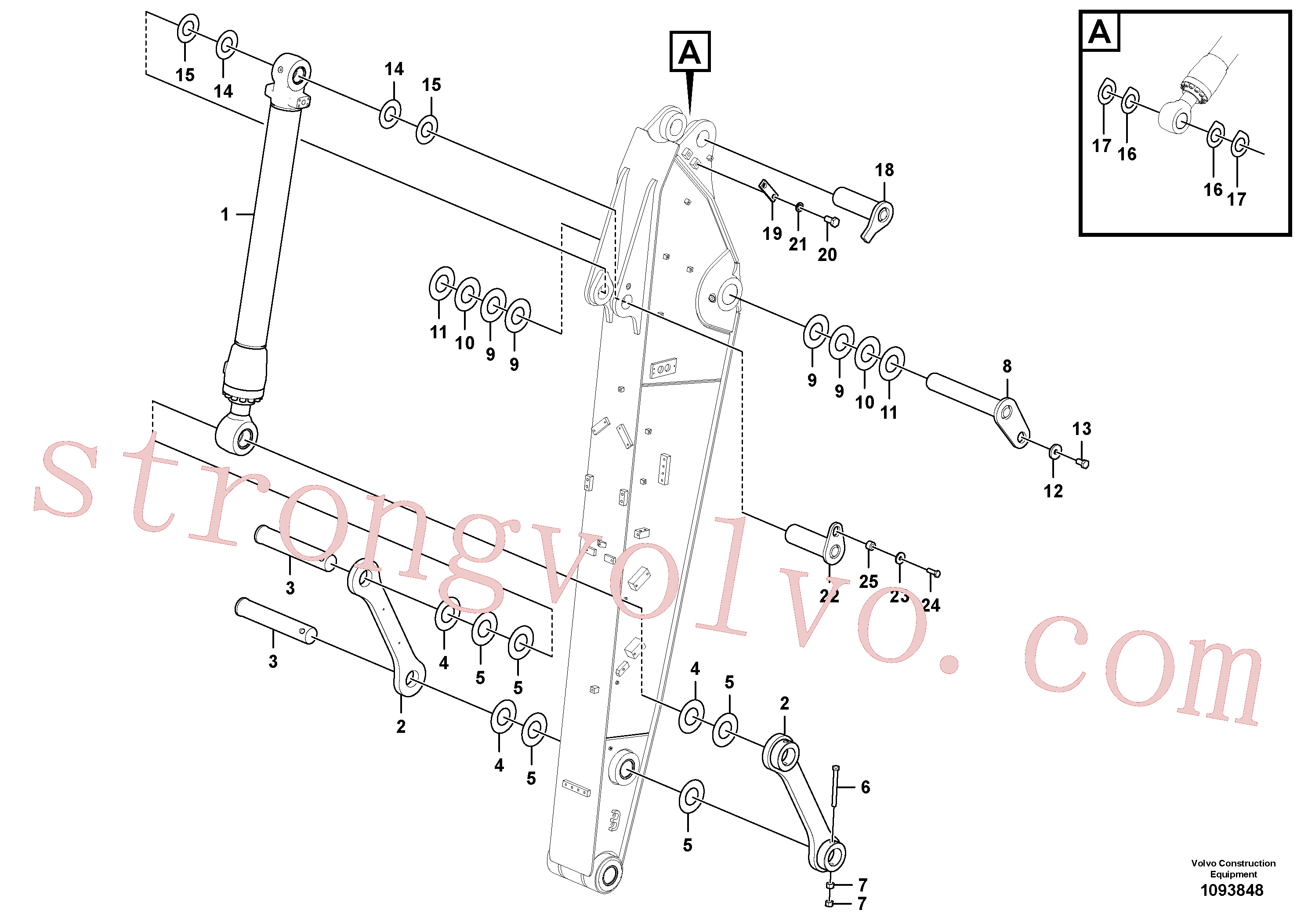 VOE14376152 Volvo Elos do braço de afundamento(1093848 Montagem)