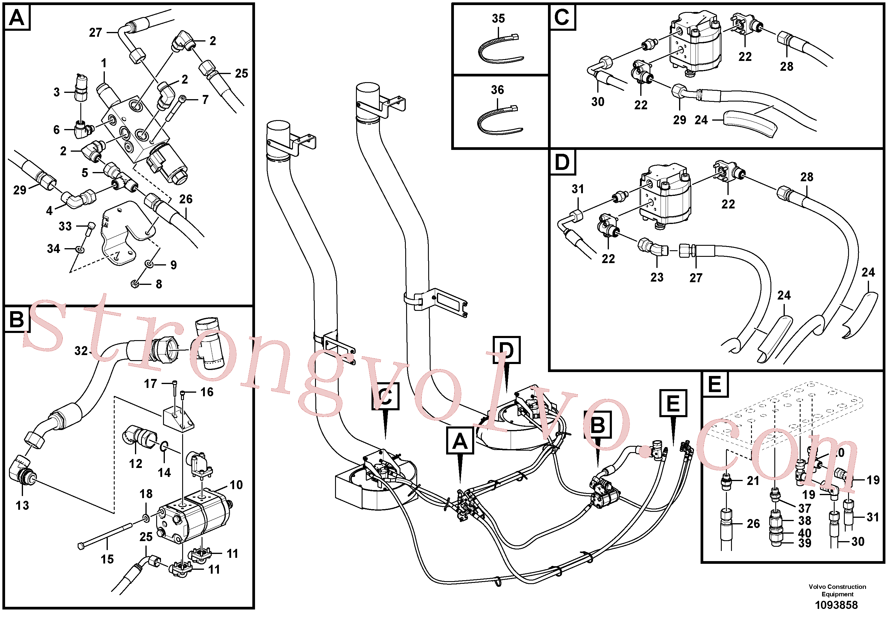 VOE937246 Volvo Extractor de gases(1093858 Montagem)
