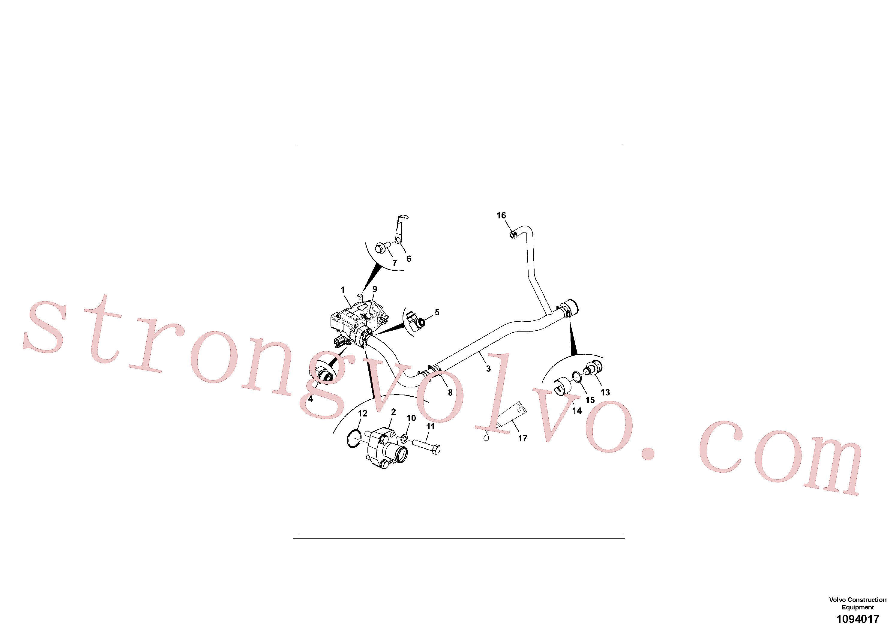 VOE997450 Parafuso sextavado Inscreva-se para Volvo Acessórios para escavadeira