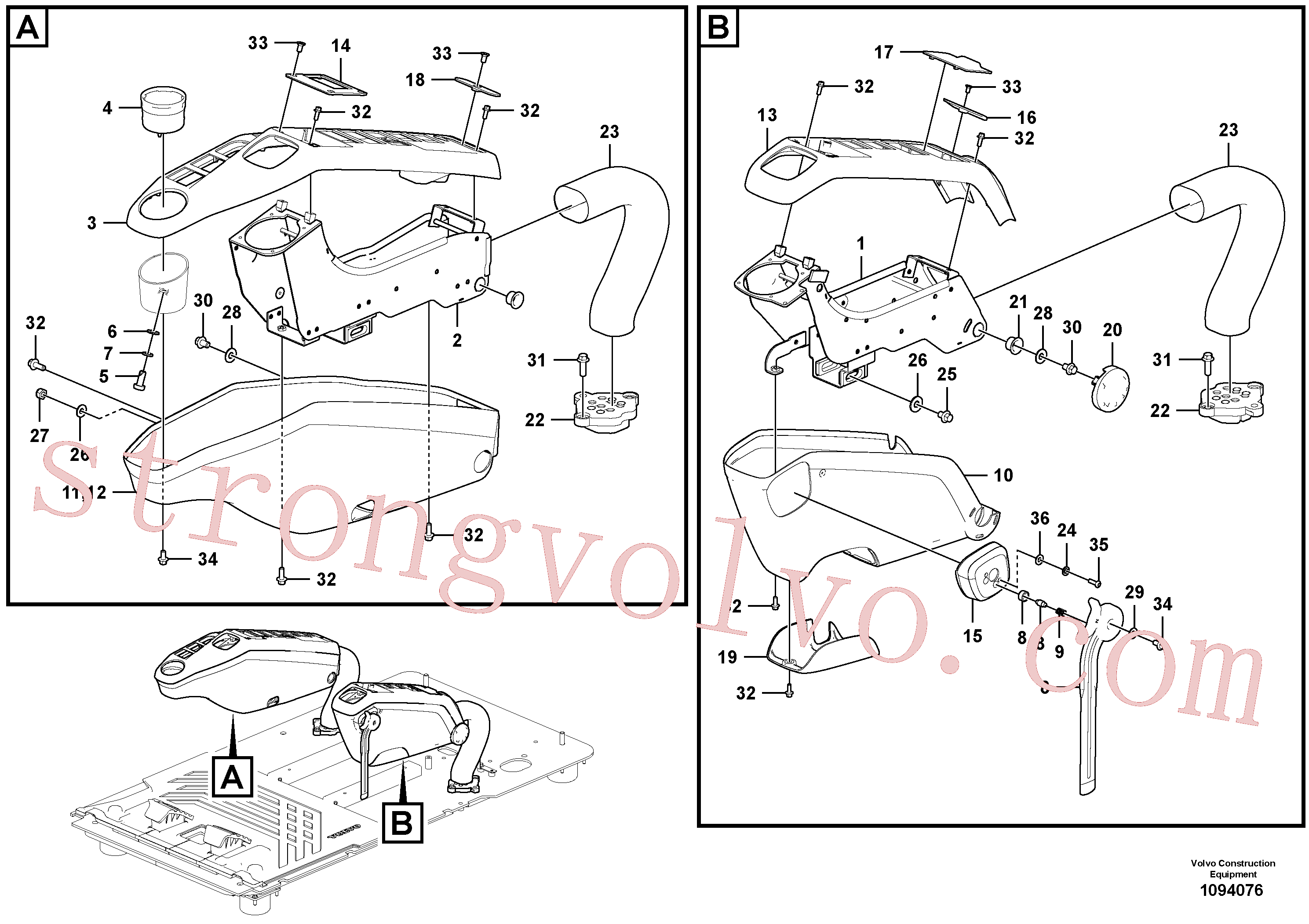VOE14883888 Volvo Painel de instrumentos, painel de comando(1094076 Montagem)