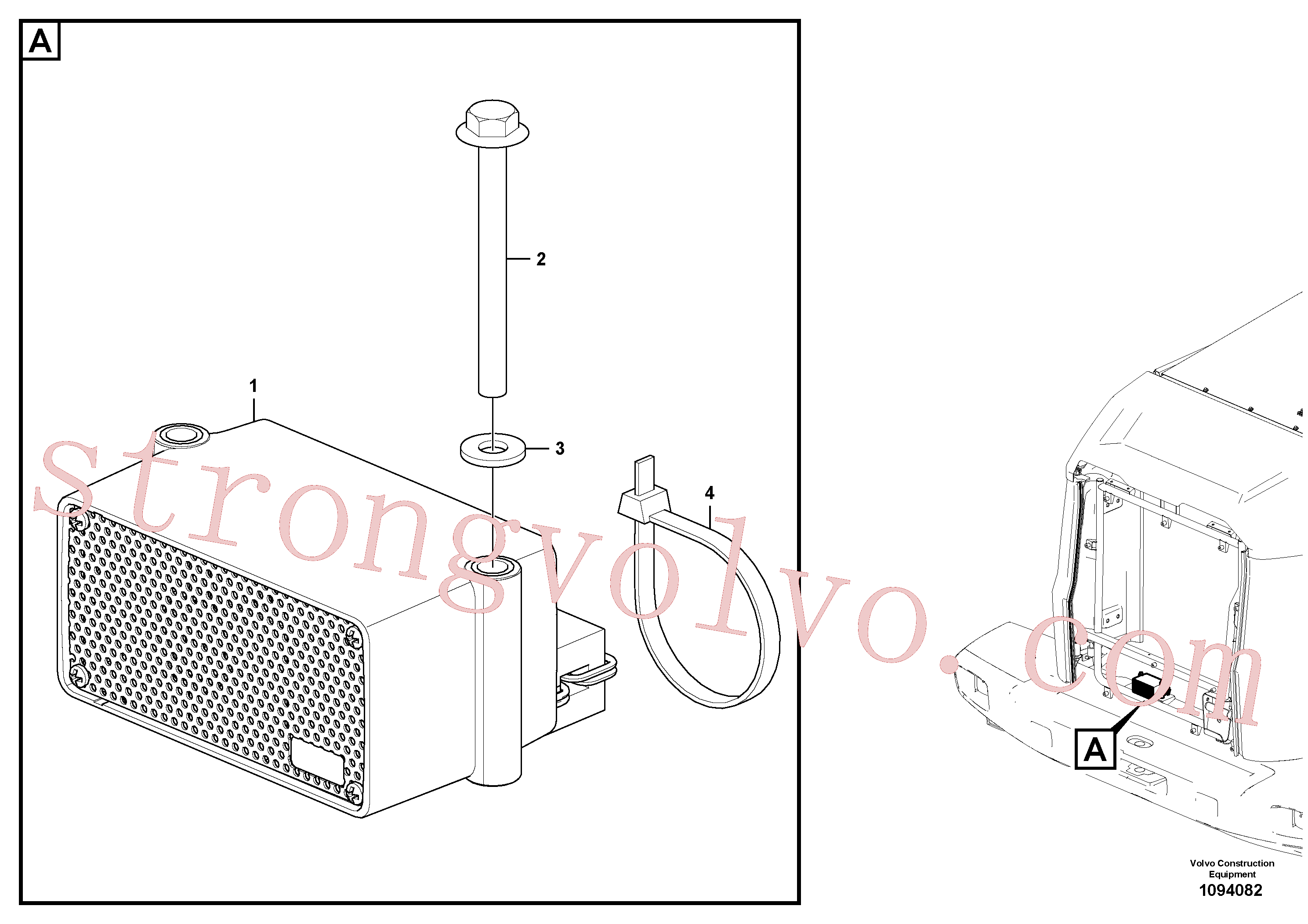 VOE60113865 Volvo Unidade de alarme de marcha-atrás(1094082 Montagem)