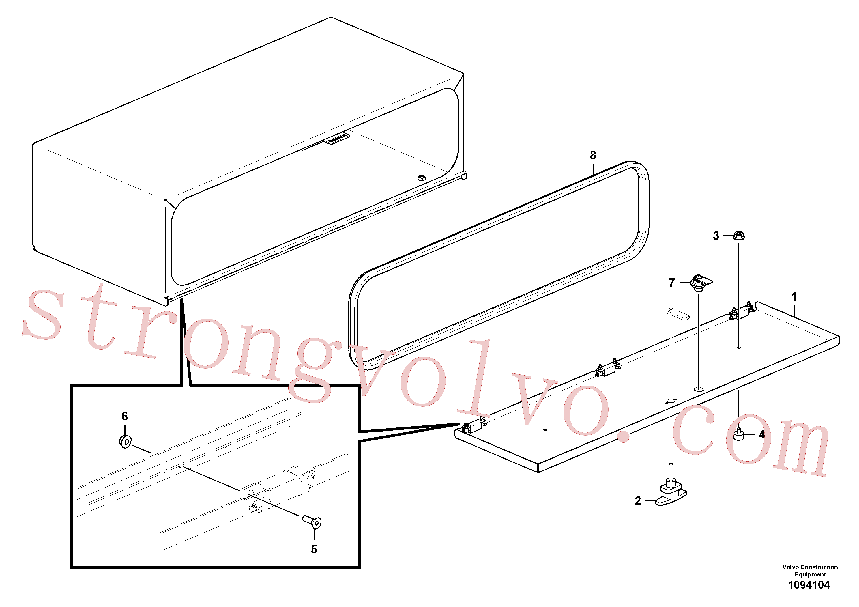 VOE990939 Volvo Caixa de ferramentas(1094104 Montagem)