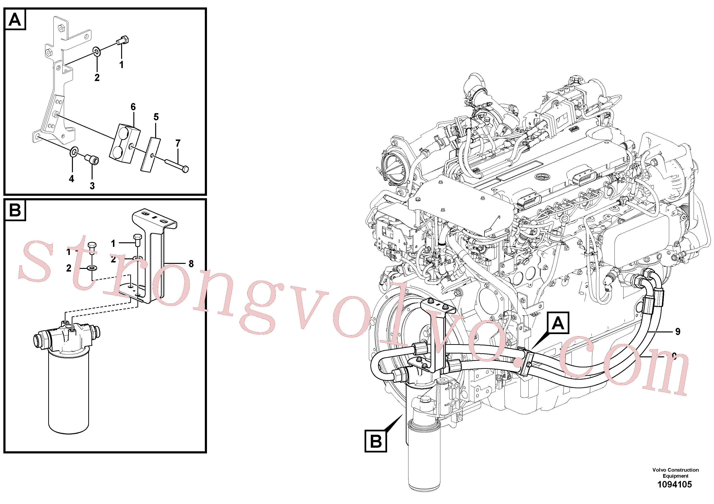 China Made VOE994870 Arruela simples Volvo Acessórios para escavadeira