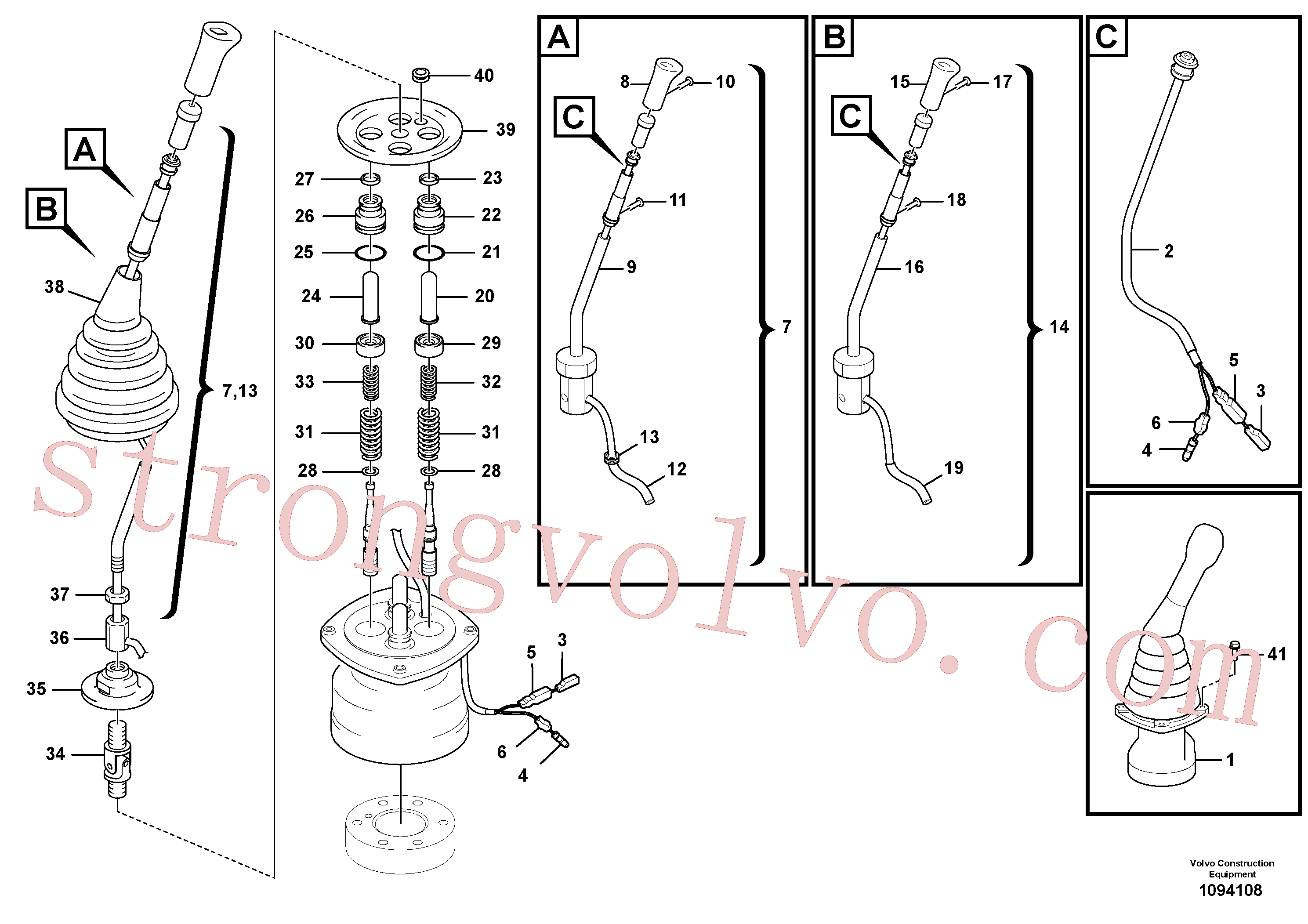 VOE14540765 Volvo Servo-sistema, válvula de comando à distância(1094108 Montagem)