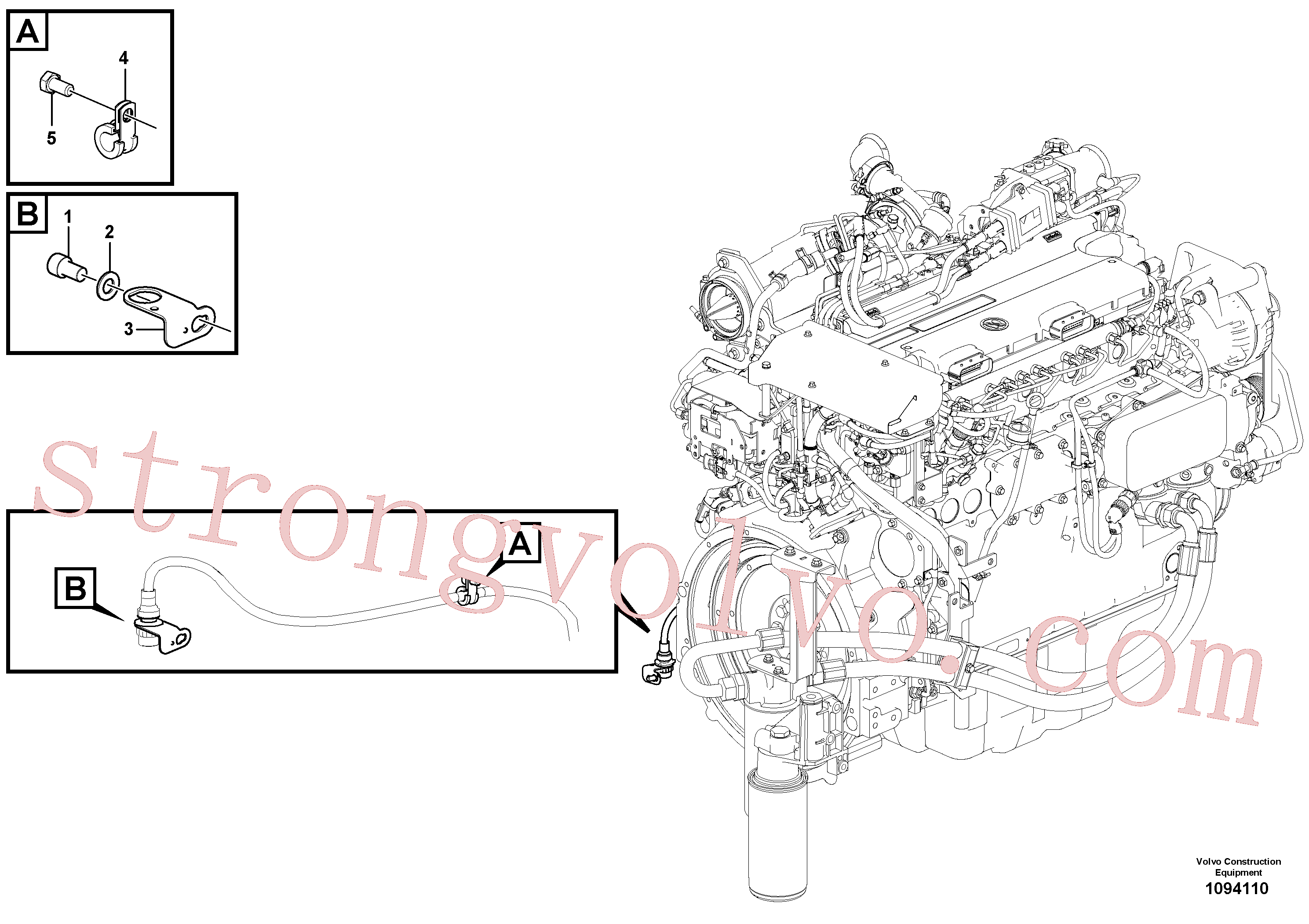 VOE994870 Volvo Peças de montagem(1094110 Montagem)