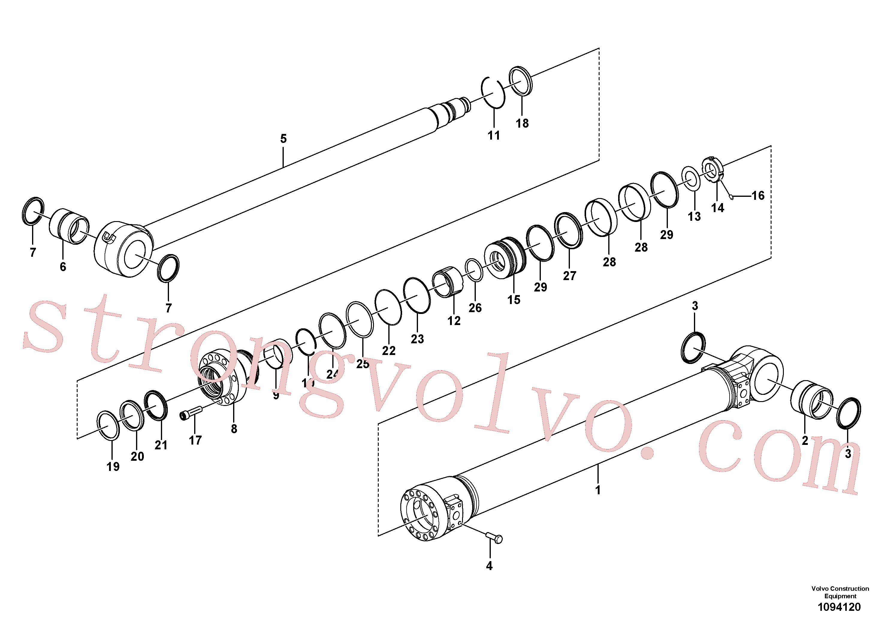 SA9565-11050 Anel de encosto Volvo escavadeira