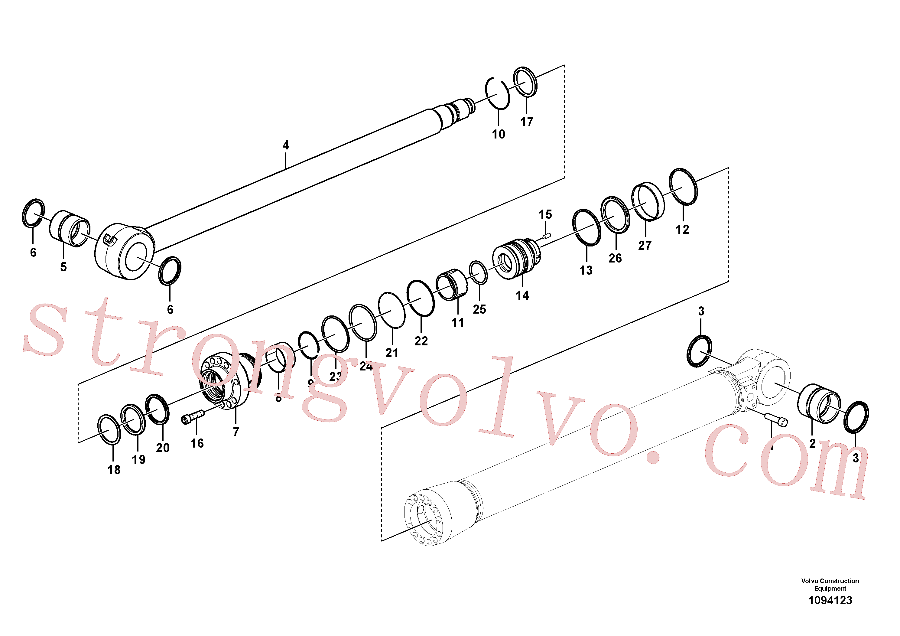 SA9565-21100 Anel de encosto Volvo escavadeira