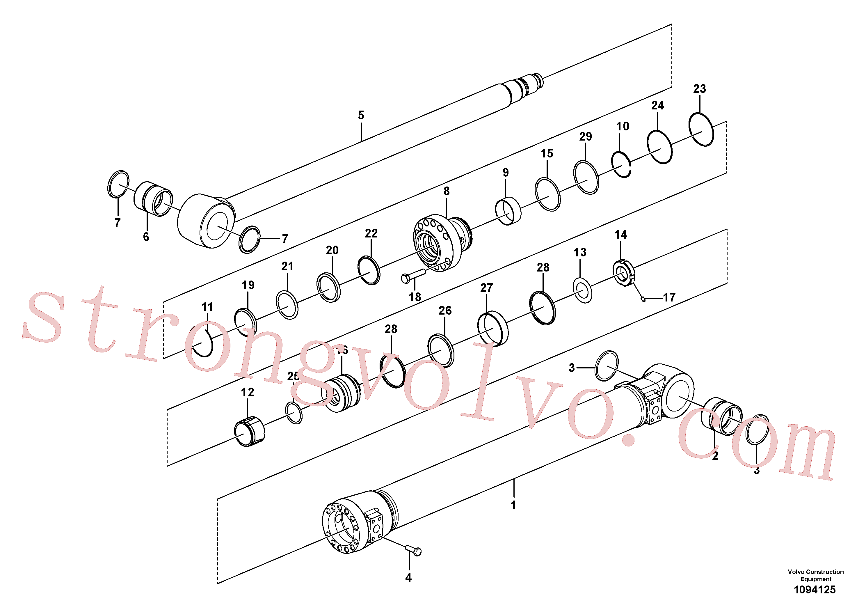 VOE14884922 Volvo Cilindro de balde(1094125 Montagem)
