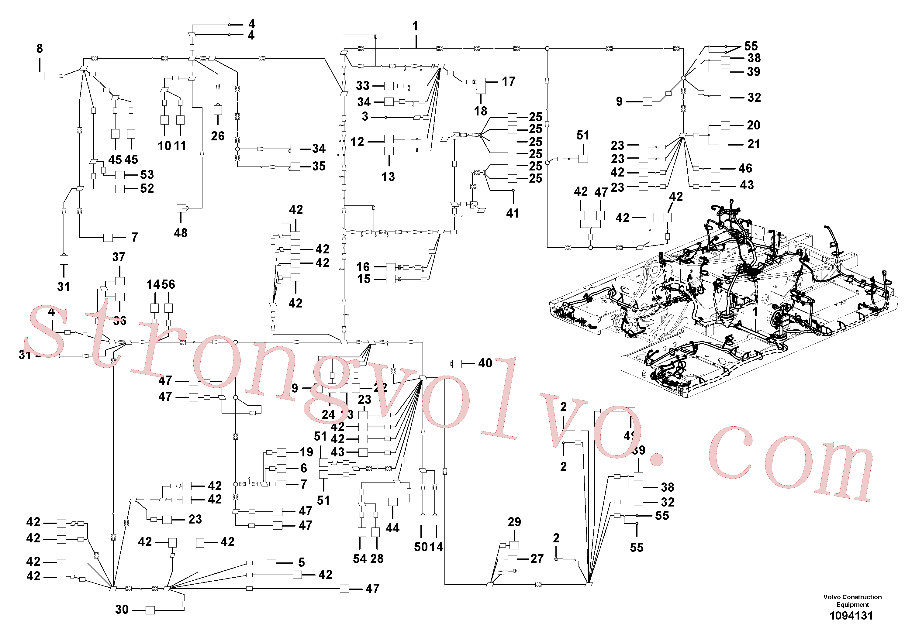 VOE8155901 Volvo Cablagem principal(1094131 Montagem)