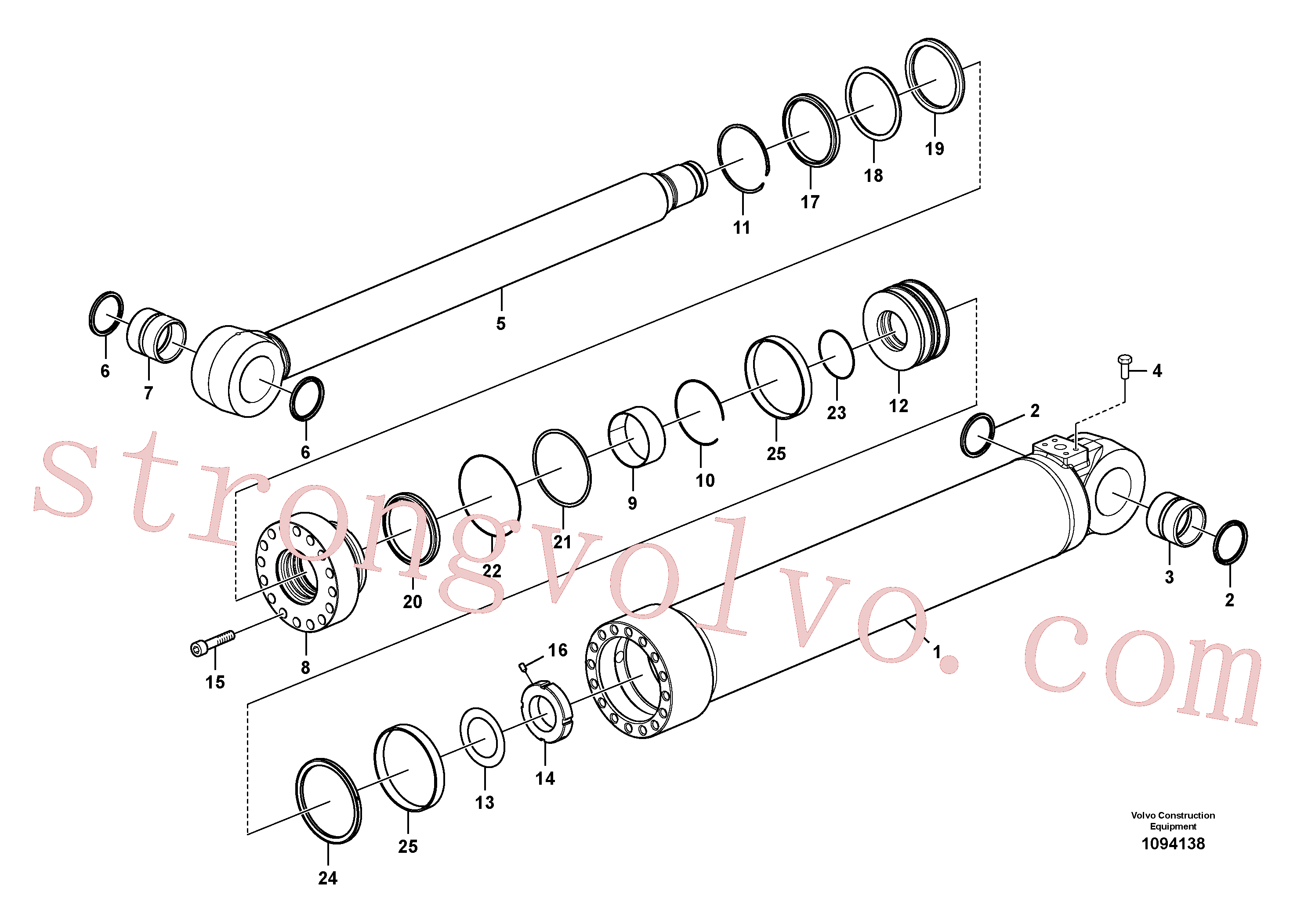 VOE14884926 Anel de fixação Inscreva-se para Volvo Acessórios para escavadeira