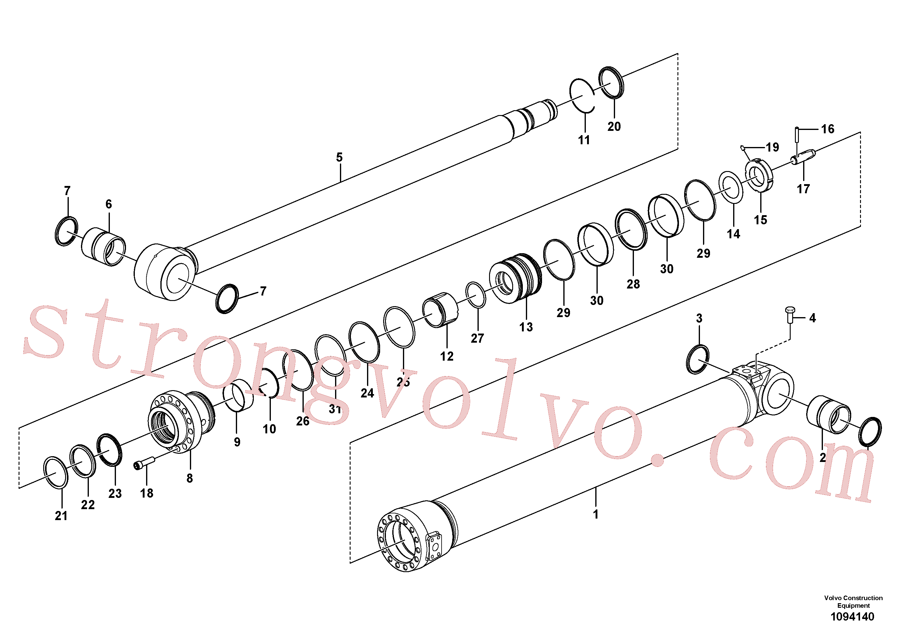 VOE14884910 Anel de fixação Volvo escavadeira