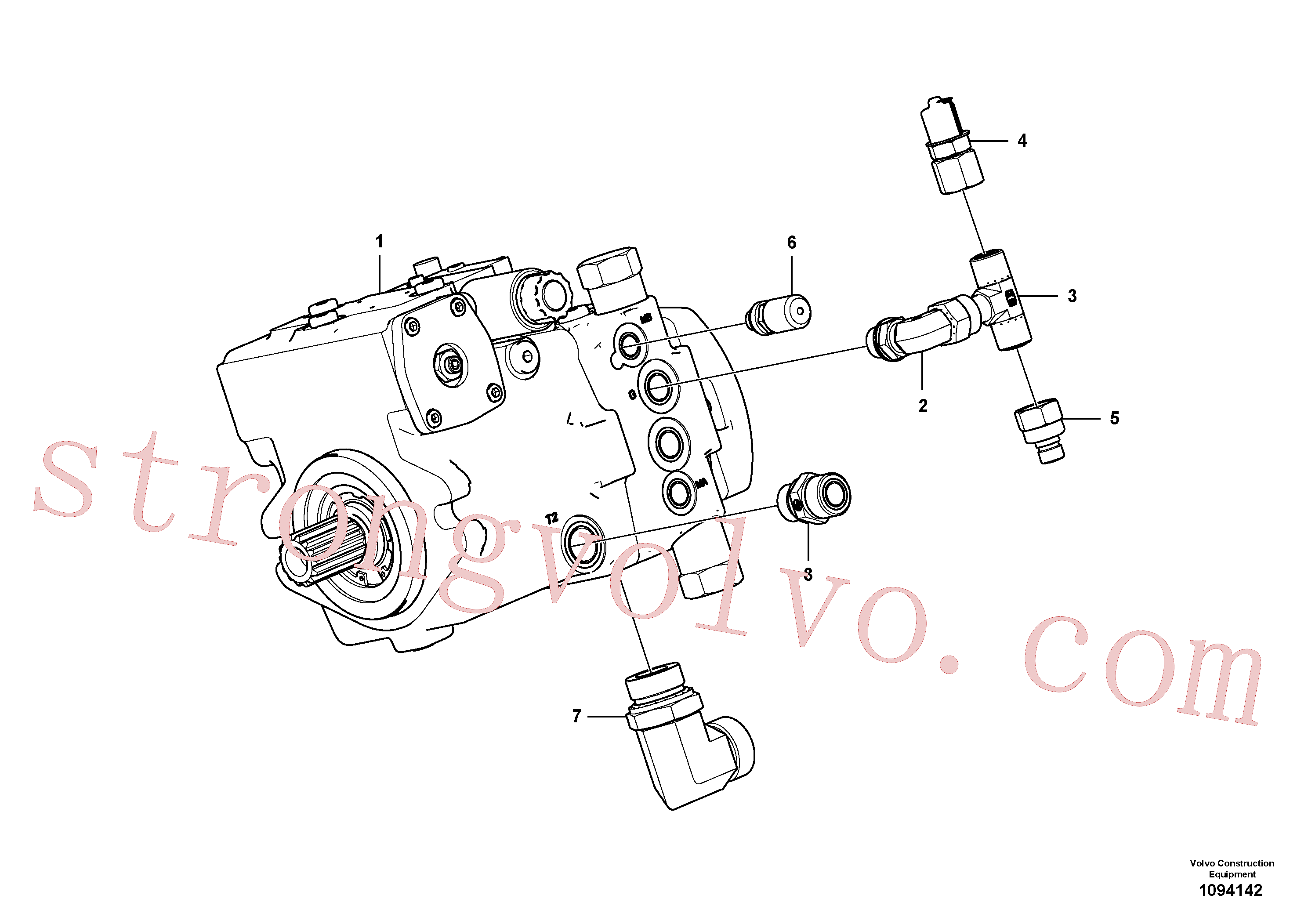 VOE936781 Volvo Bomba de deslocamento variável(1094142 Montagem)