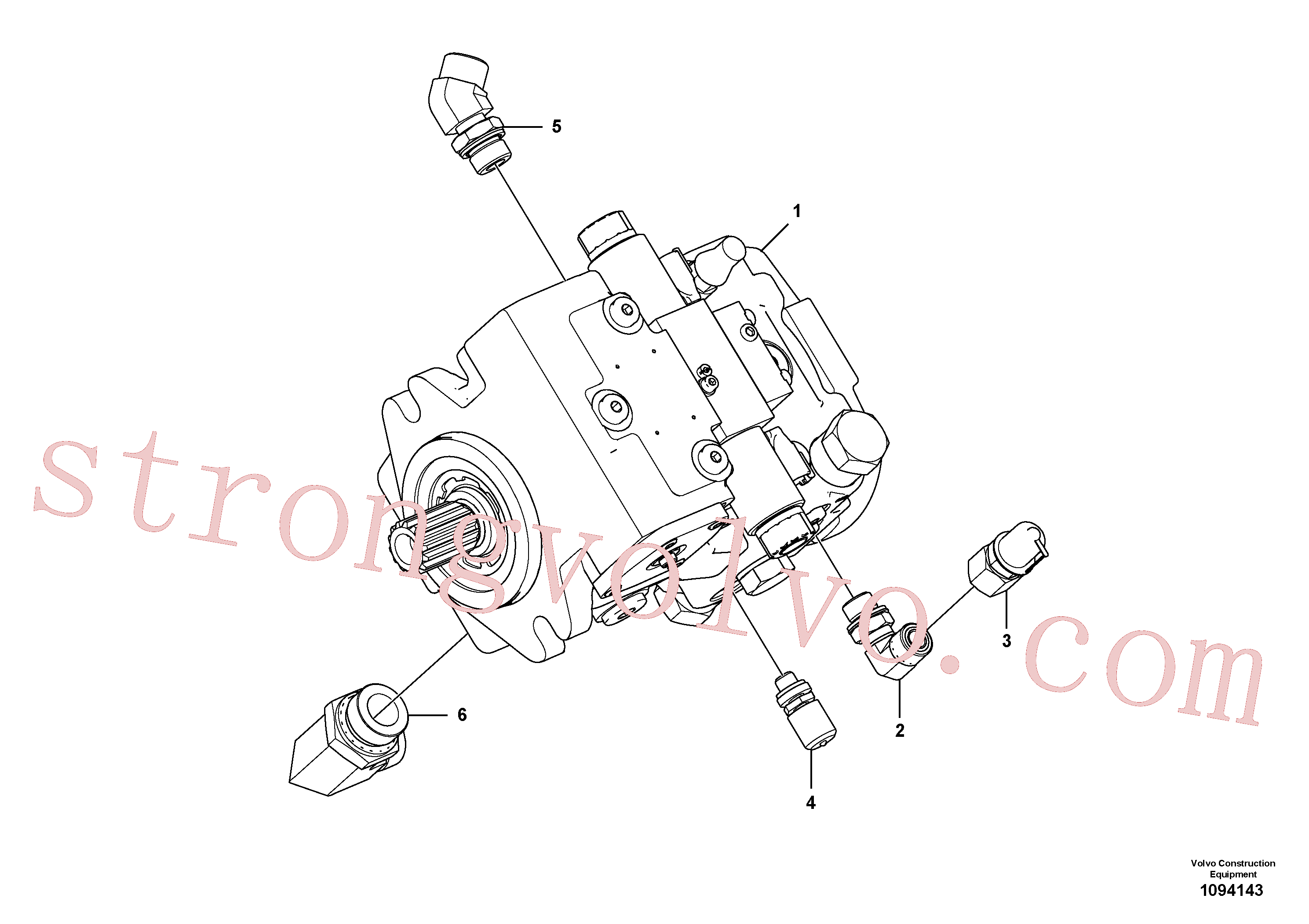 VOE936781 Volvo Bomba de deslocamento variável(1094143 Montagem)