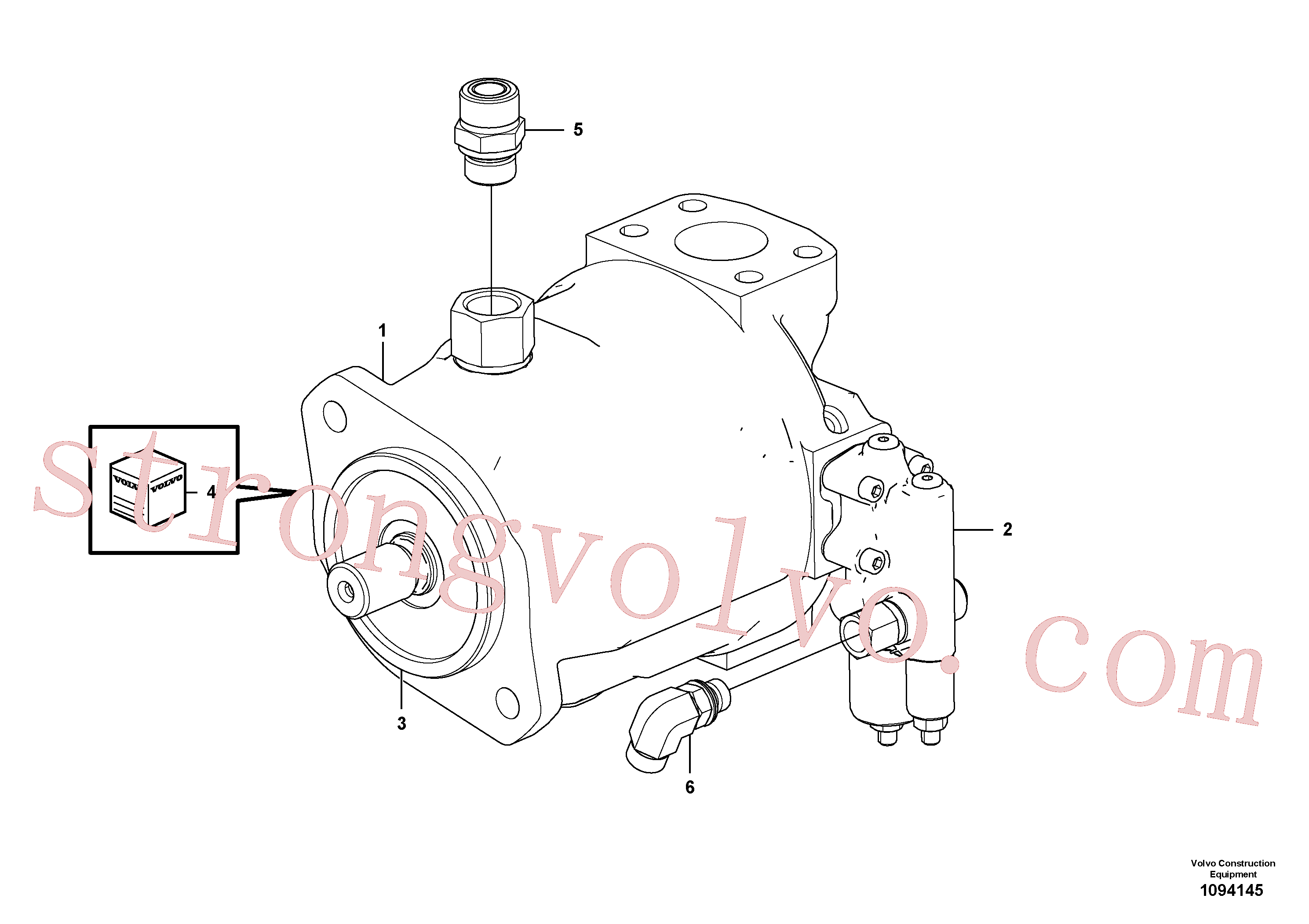 VOE15011405 Volvo Bomba de deslocamento variável(1094145 Montagem)