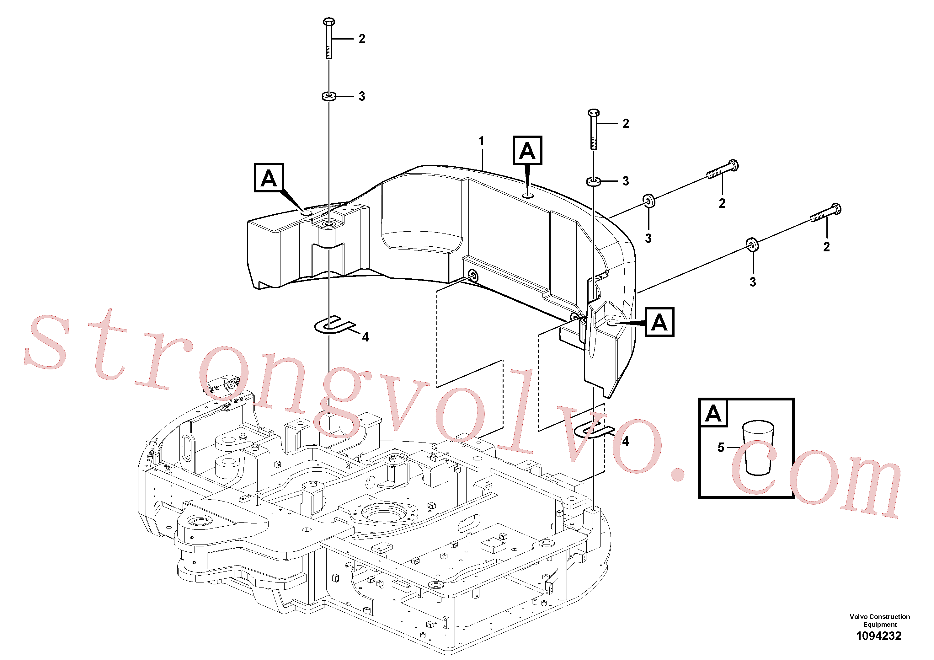 VOE60110030 Volvo Contrapeso(1094232 Montagem)