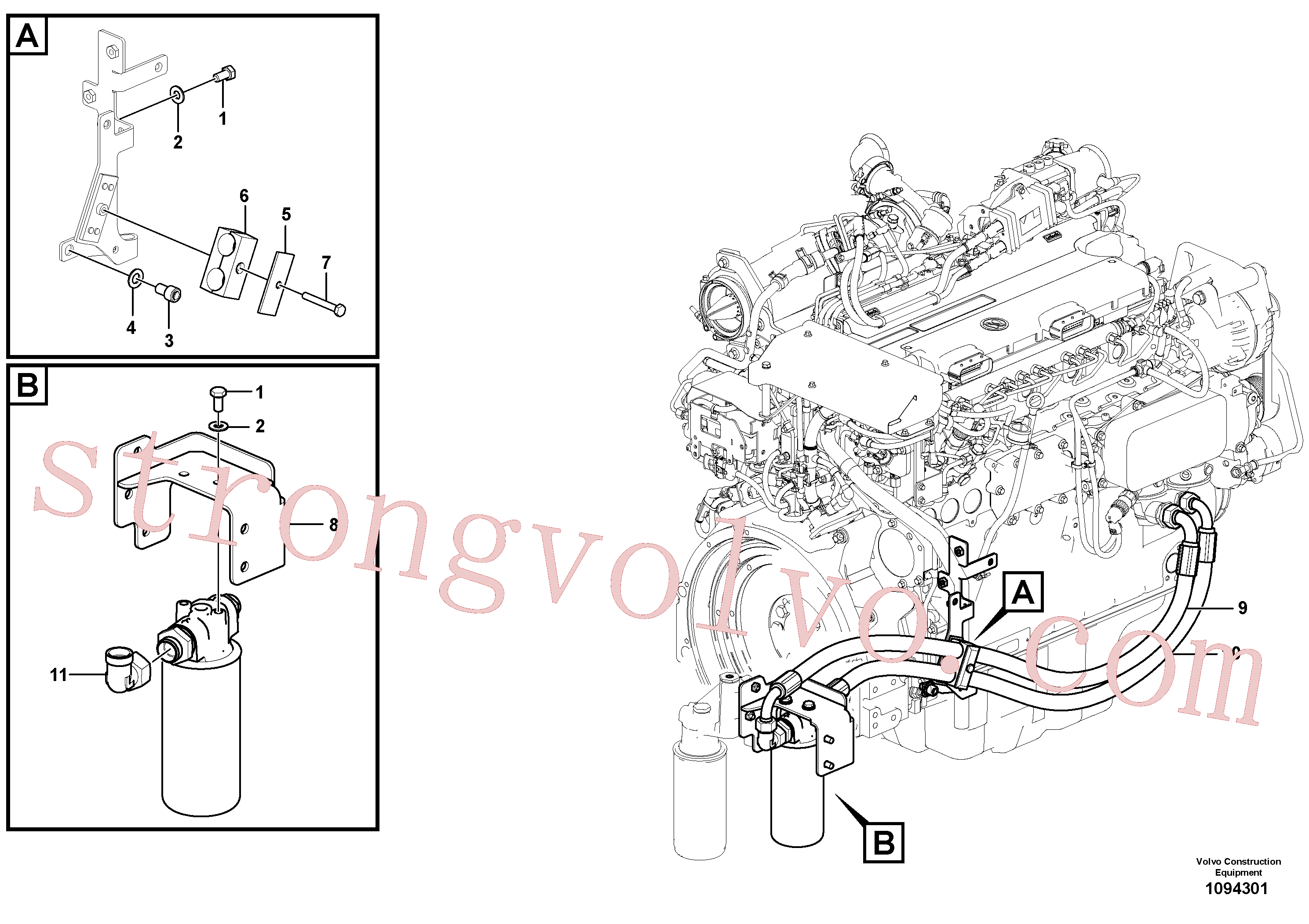 ZM2801130 Volvo Filtro de óleo com acessórios(1094301 Montagem)