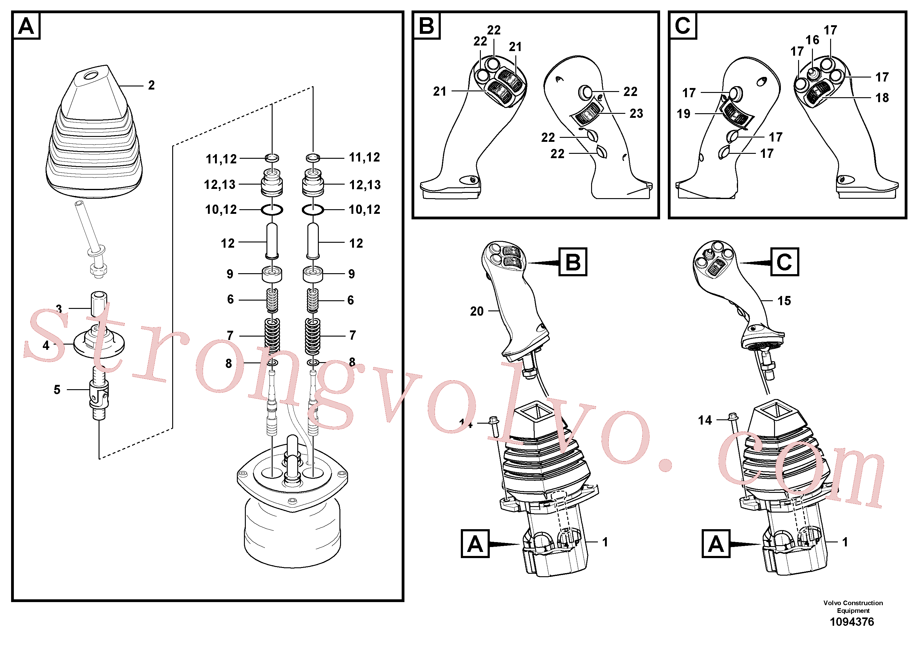 VOE17271866 Volvo Servo-sistema, válvula de comando à distância(1094376 Montagem)