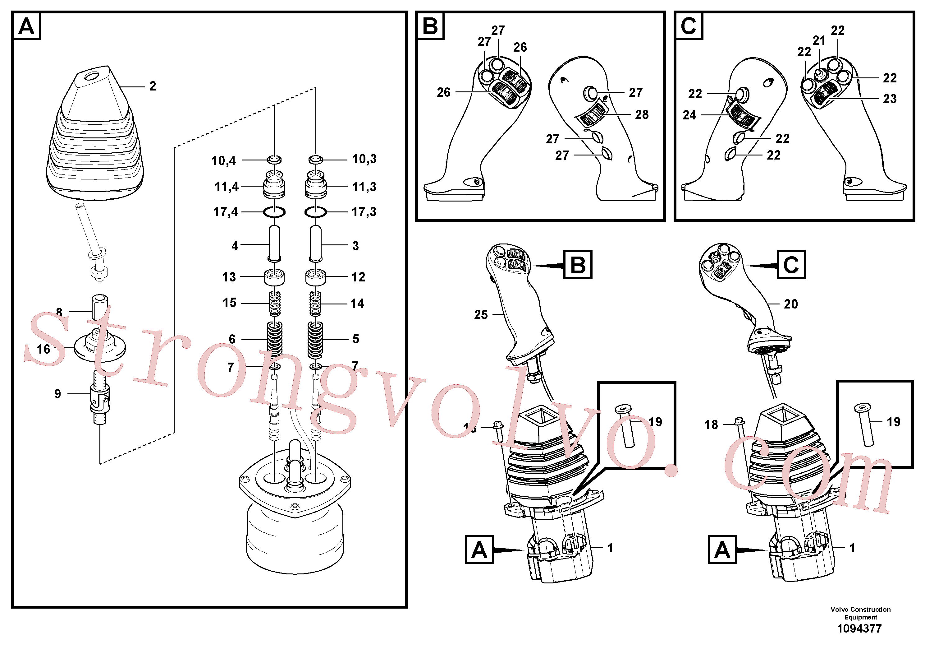 VOE14588699 Volvo Servo-sistema, válvula de comando à distância(1094377 Montagem)