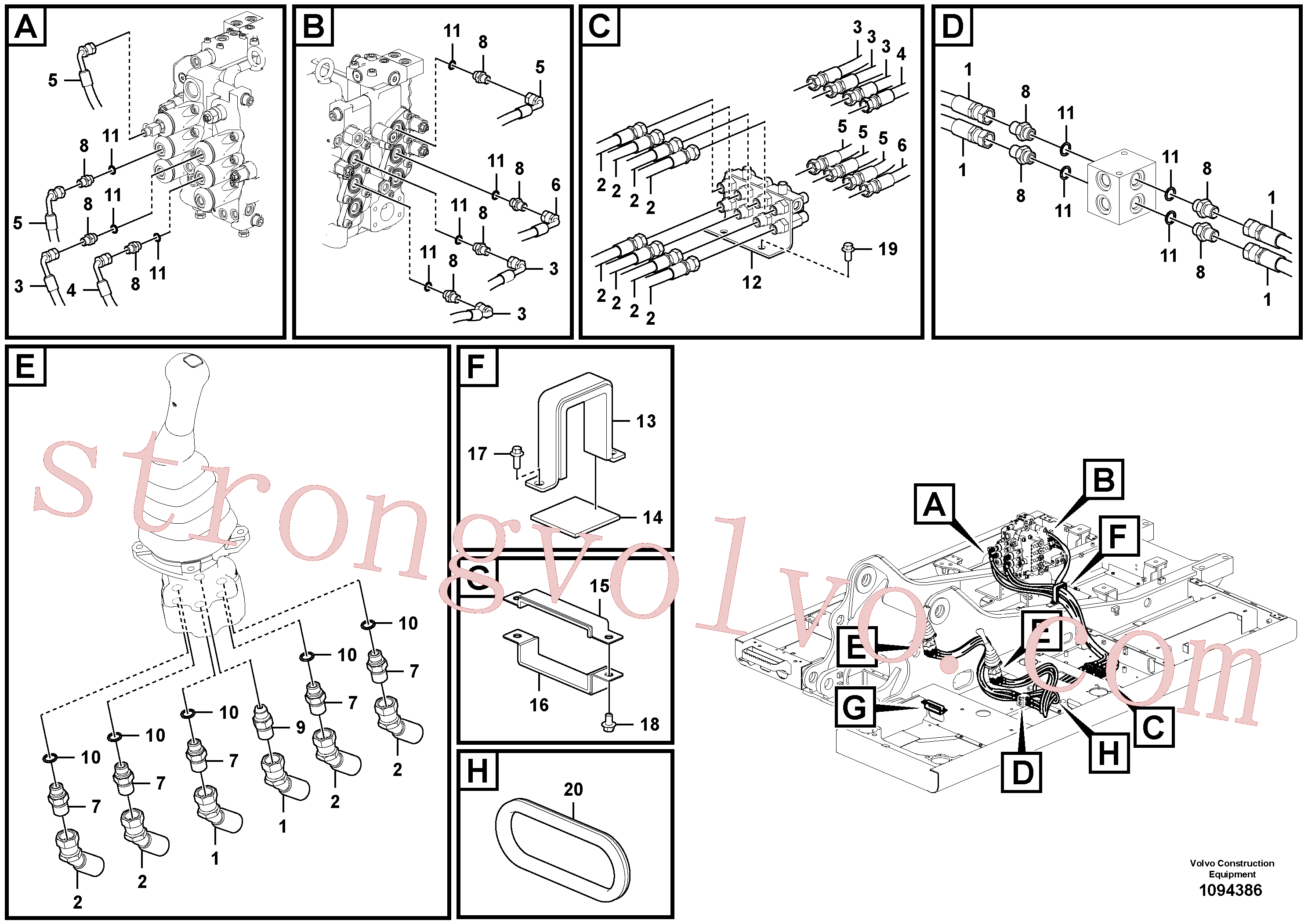 VOE14883807 Volvo Servo-sistema, válvula de comando à distância(1094386 Montagem)