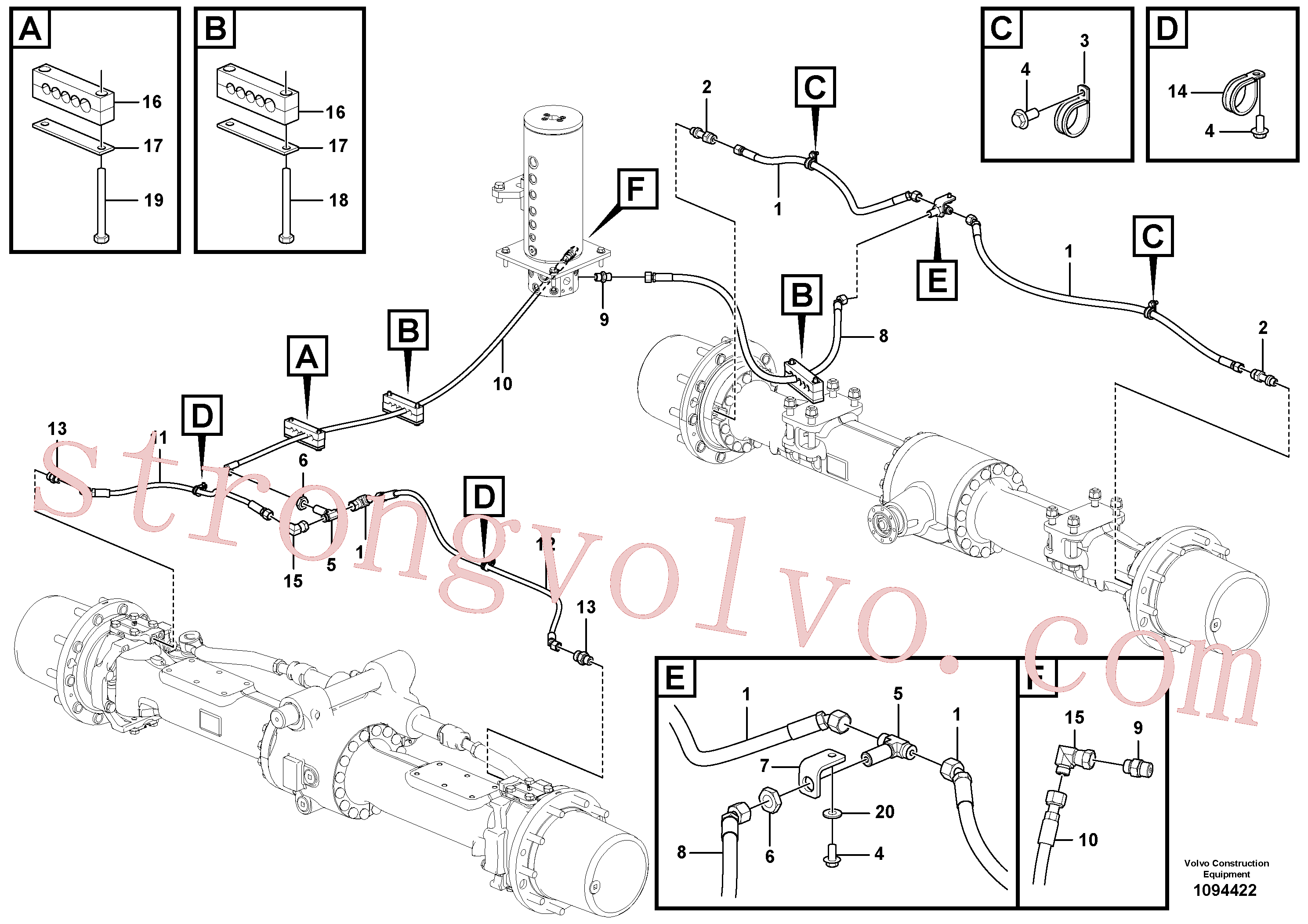 Volvo Acessórios para escavadeira VOE14620872 Braçadeira Acessórios