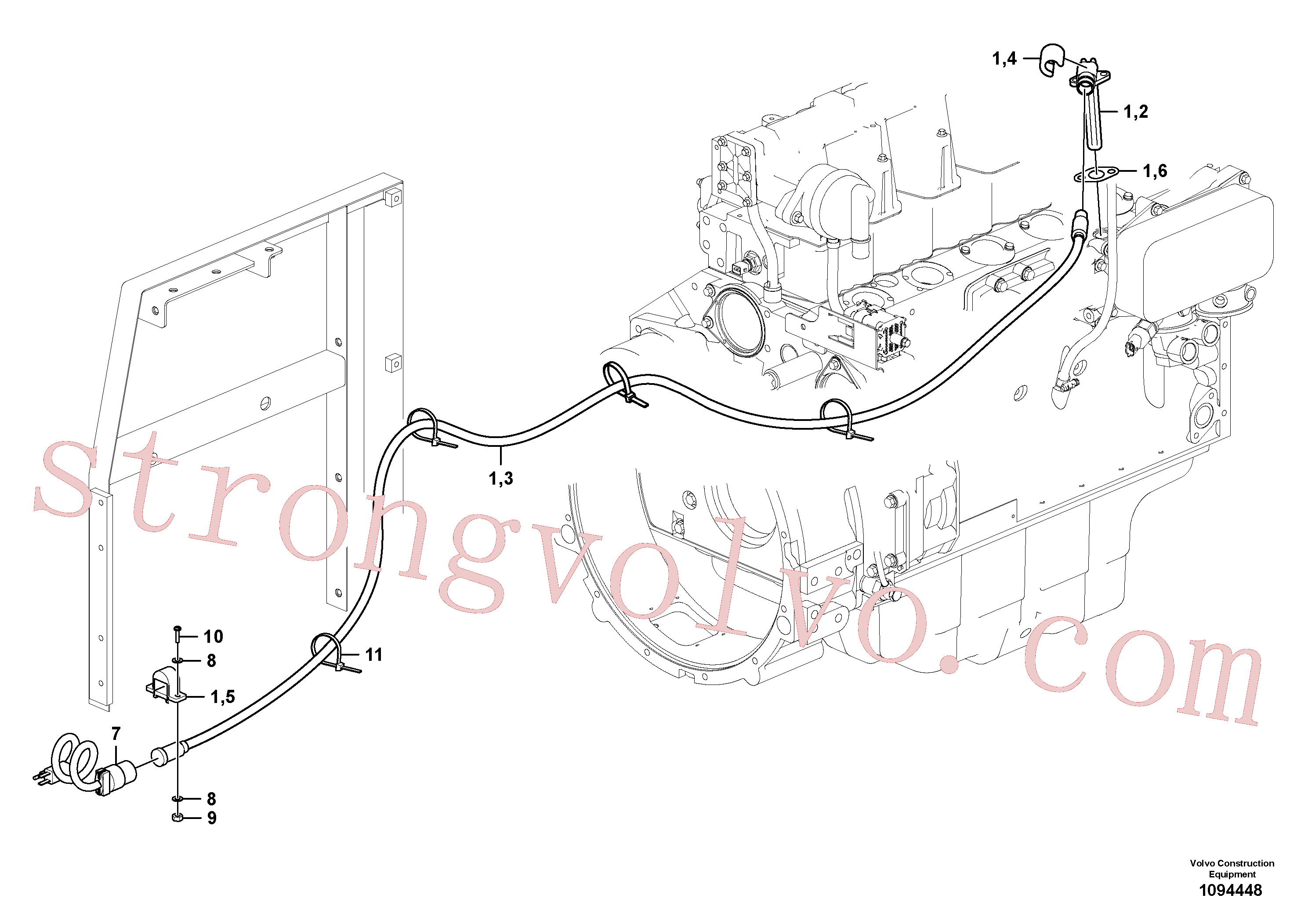 VOE60113294 Arruela simples Inscreva-se para Volvo Acessórios para escavadeira
