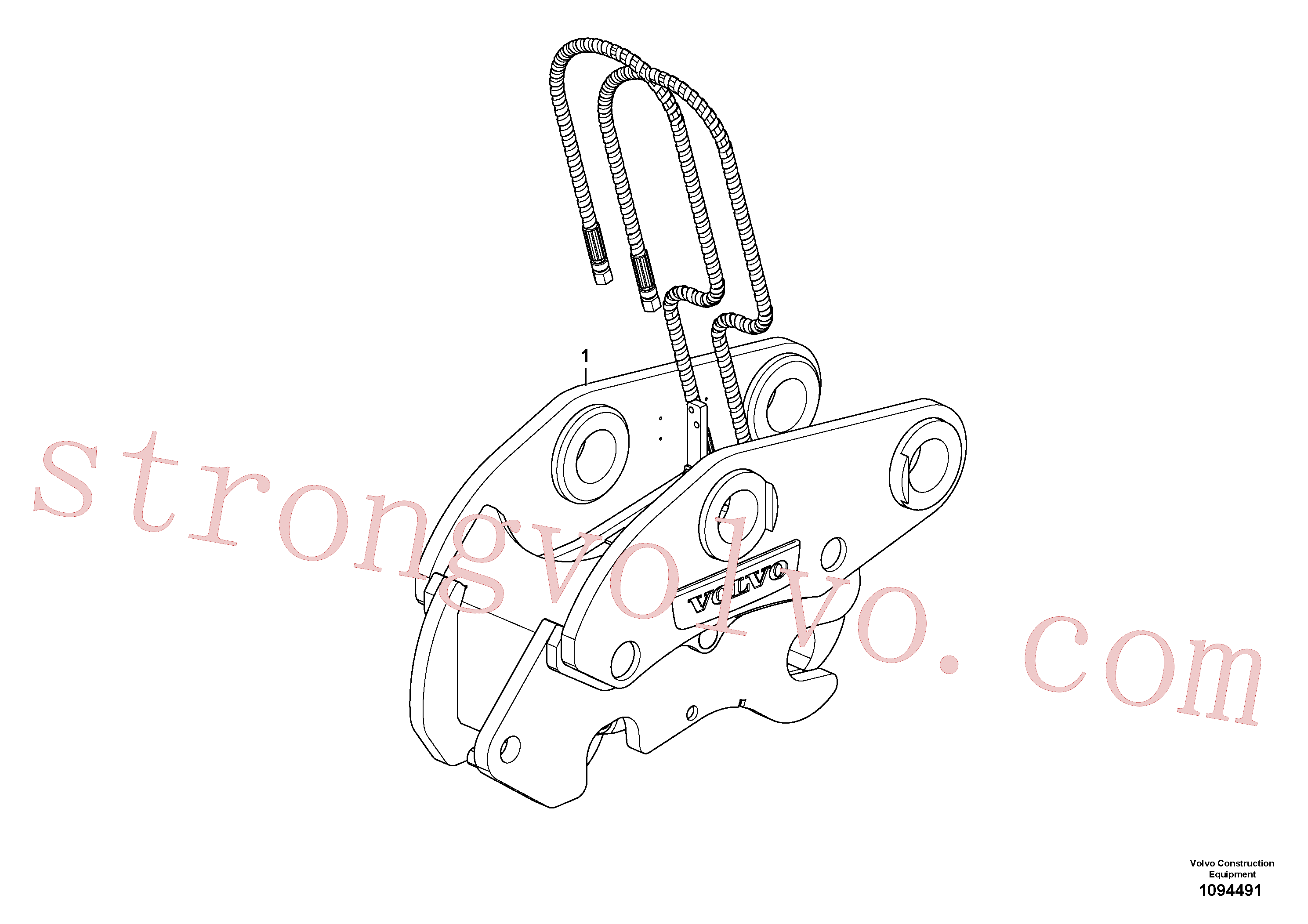 China Made VOE15713225 Acoplamento rápido Volvo Acessórios para escavadeira