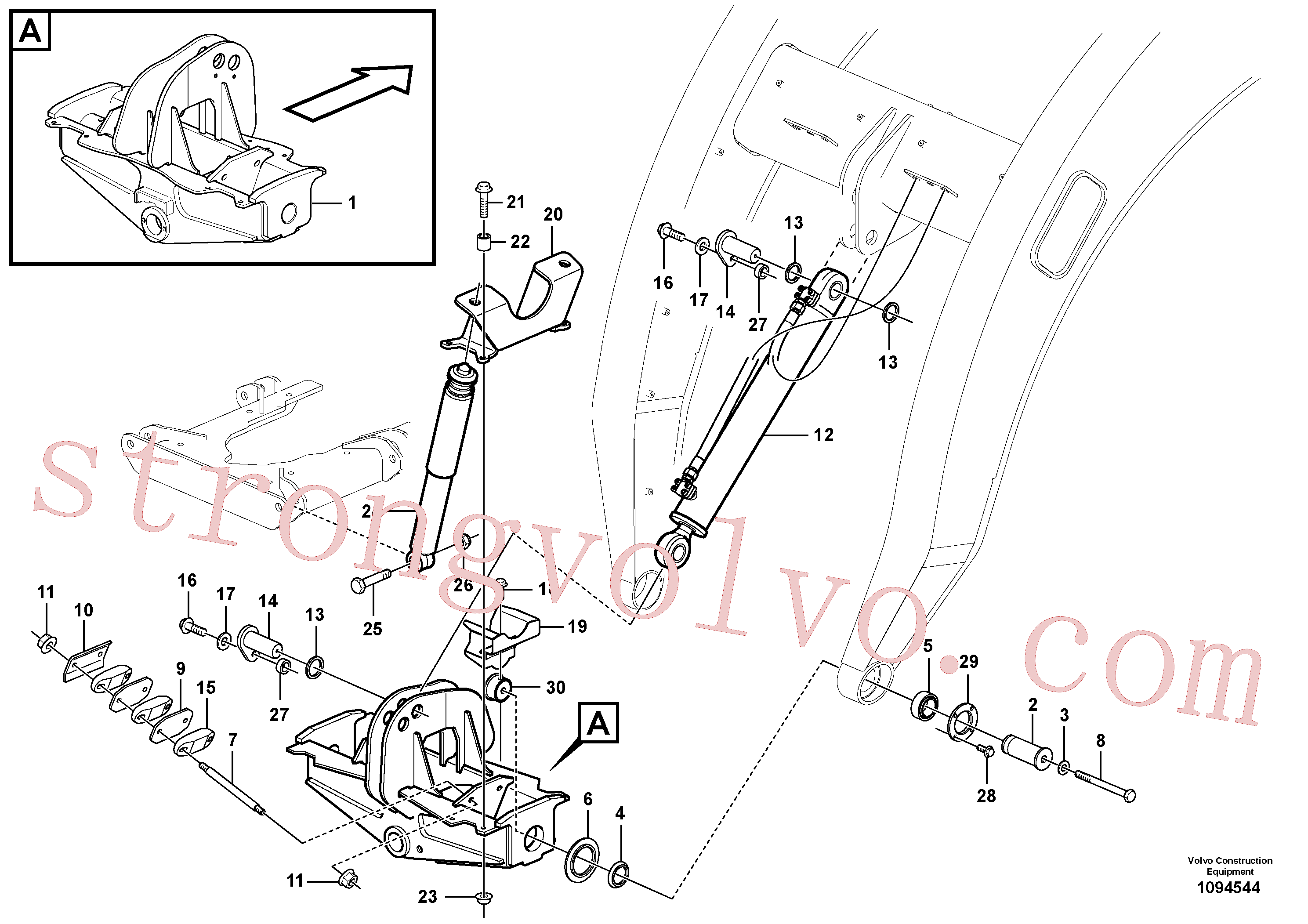 VOE60113115 Volvo Travessa(1094544 Montagem)