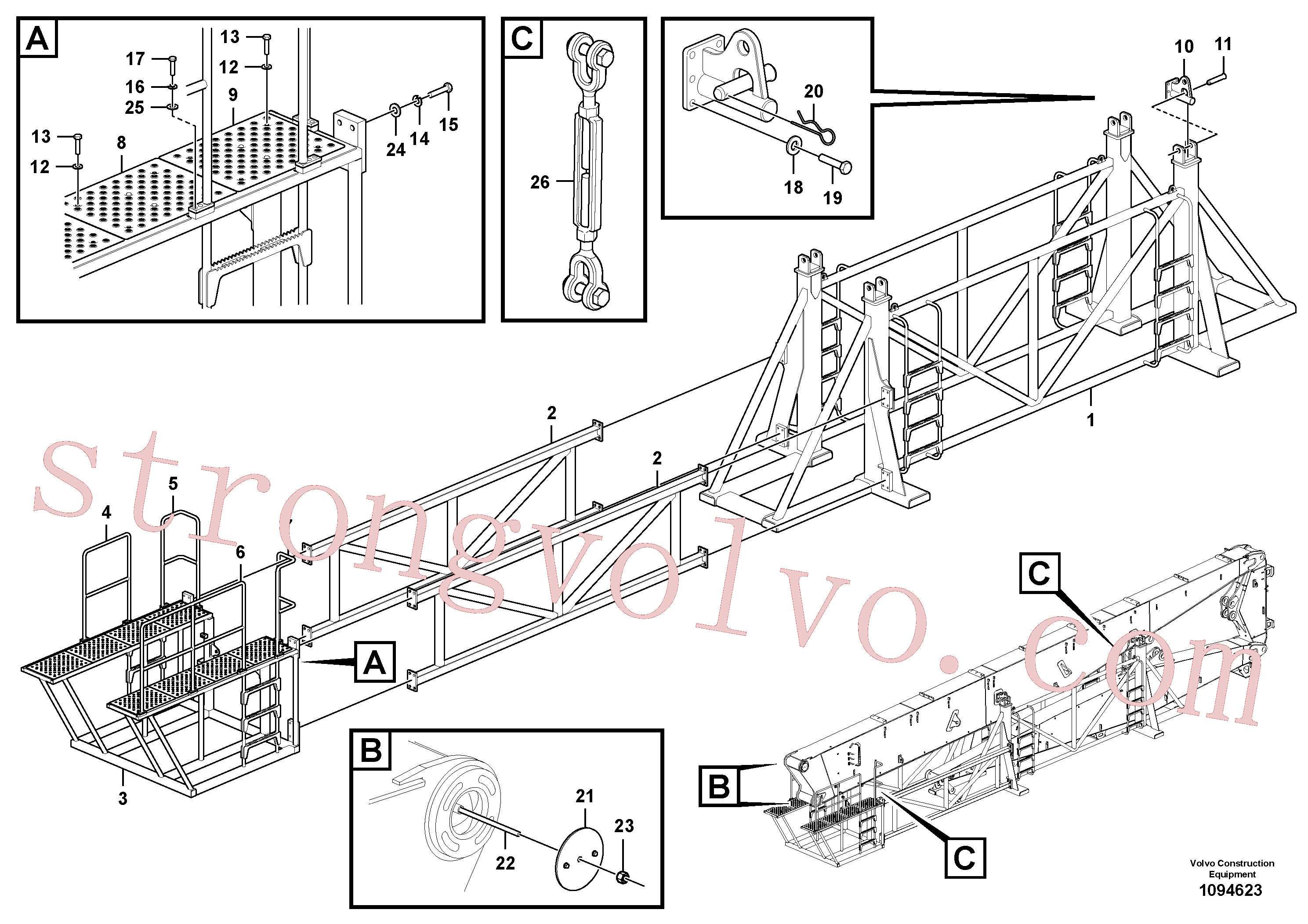 China Made VOE14884950 Arruela de pressão Volvo Acessórios para escavadeira