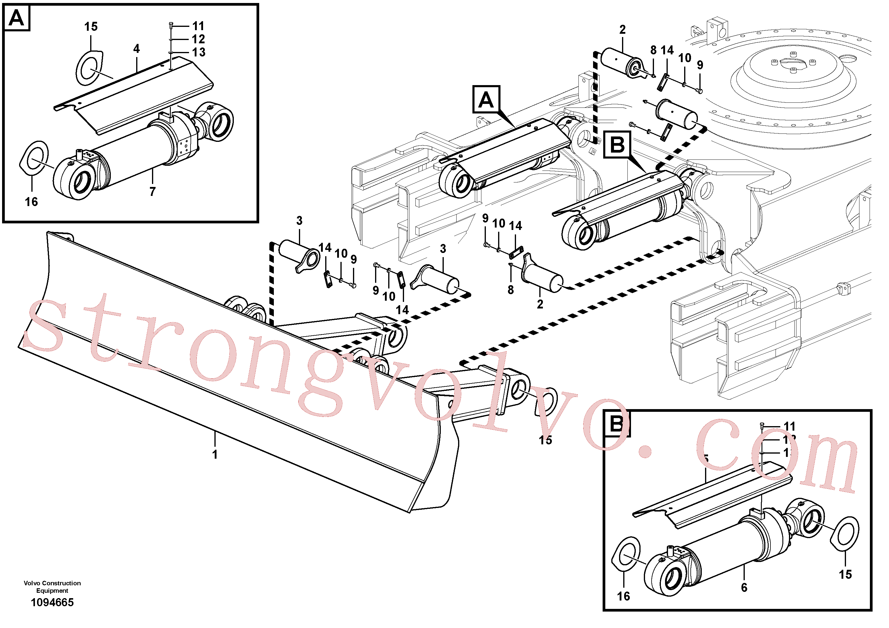 VOE14567065 Volvo Lâmina niveladora(1094665 Montagem)