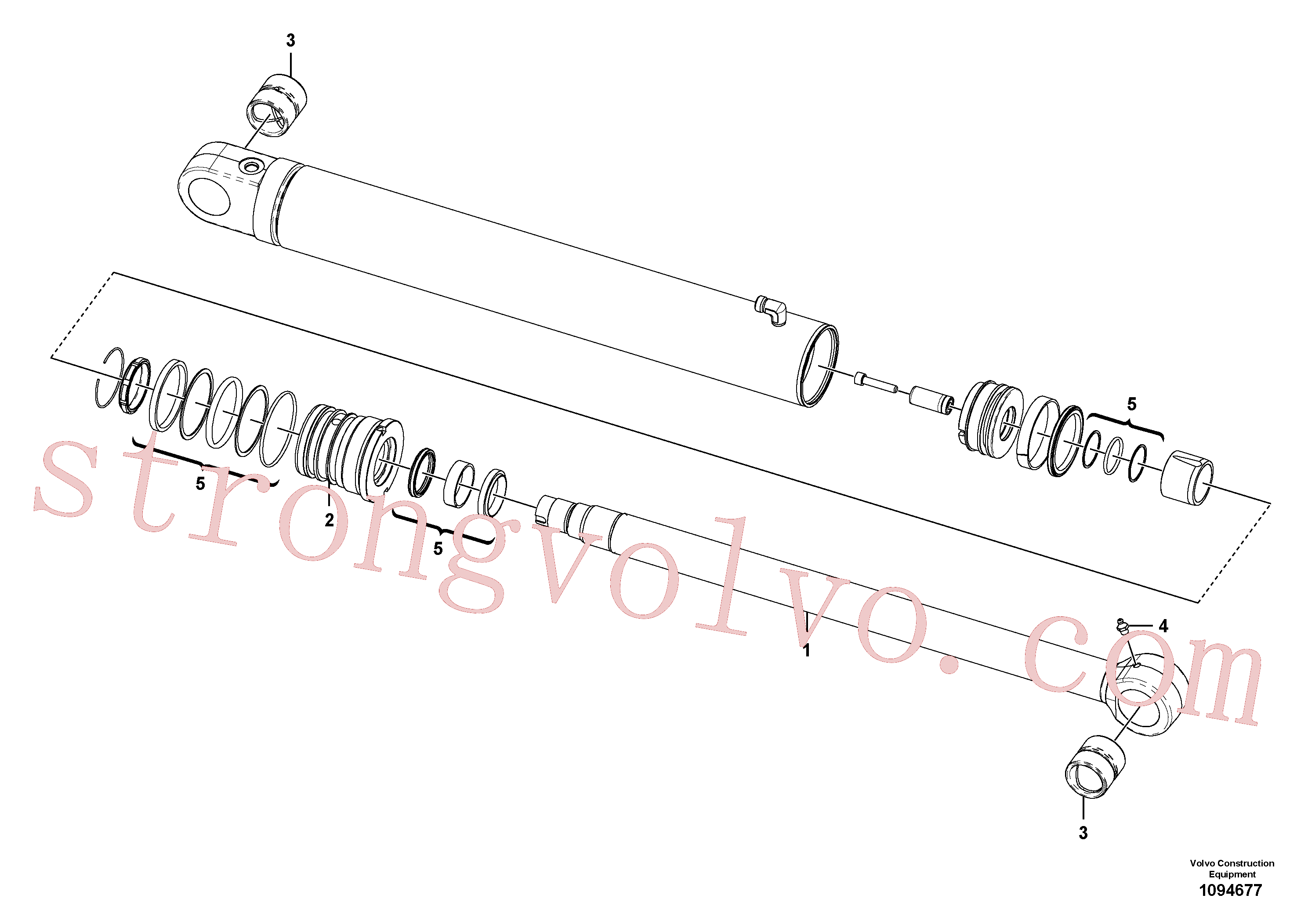 China Made VOE15030505 Jogo de vedação Volvo Acessórios para escavadeira