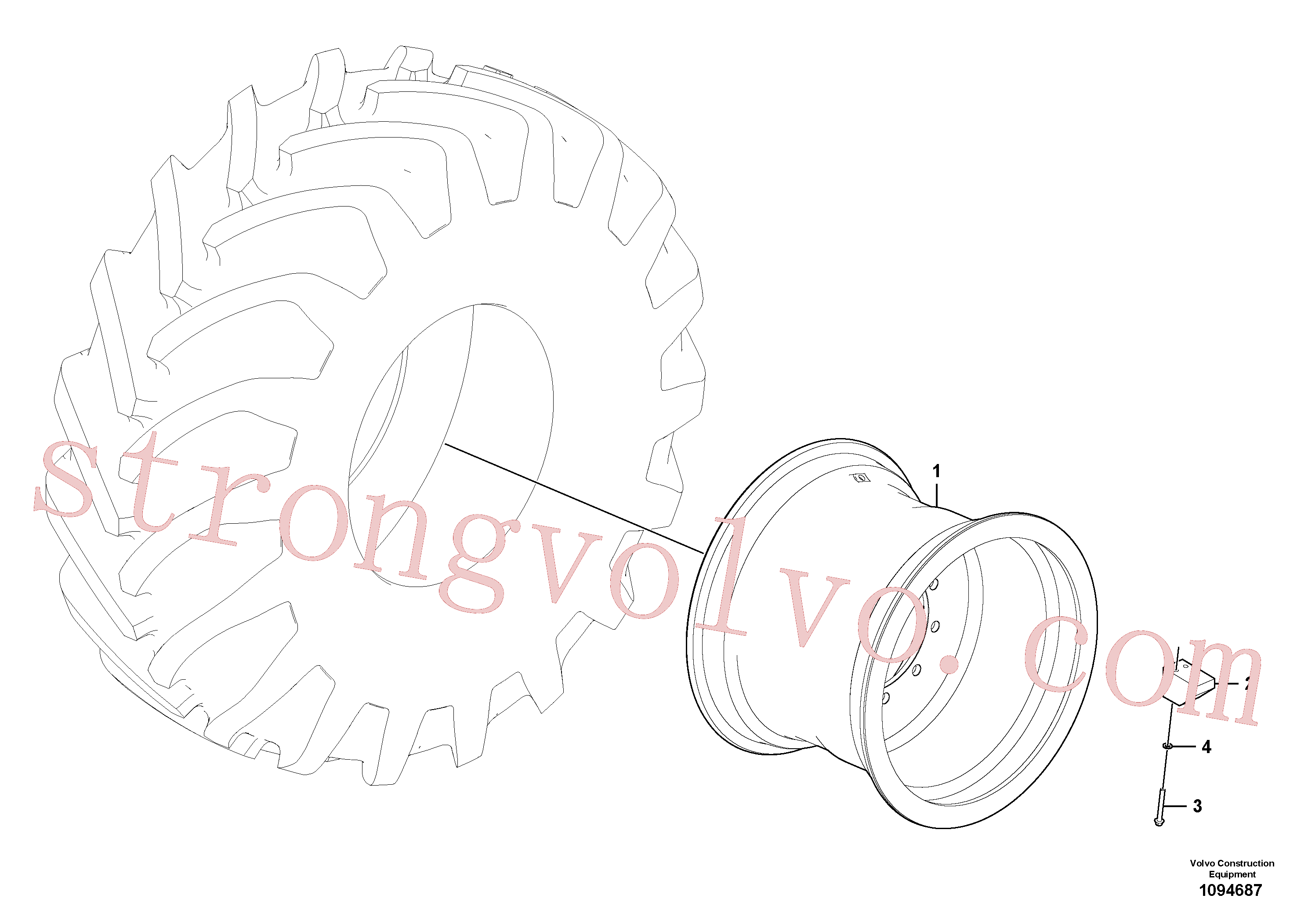 VOE984759 Volvo Roda(1094687 Montagem)