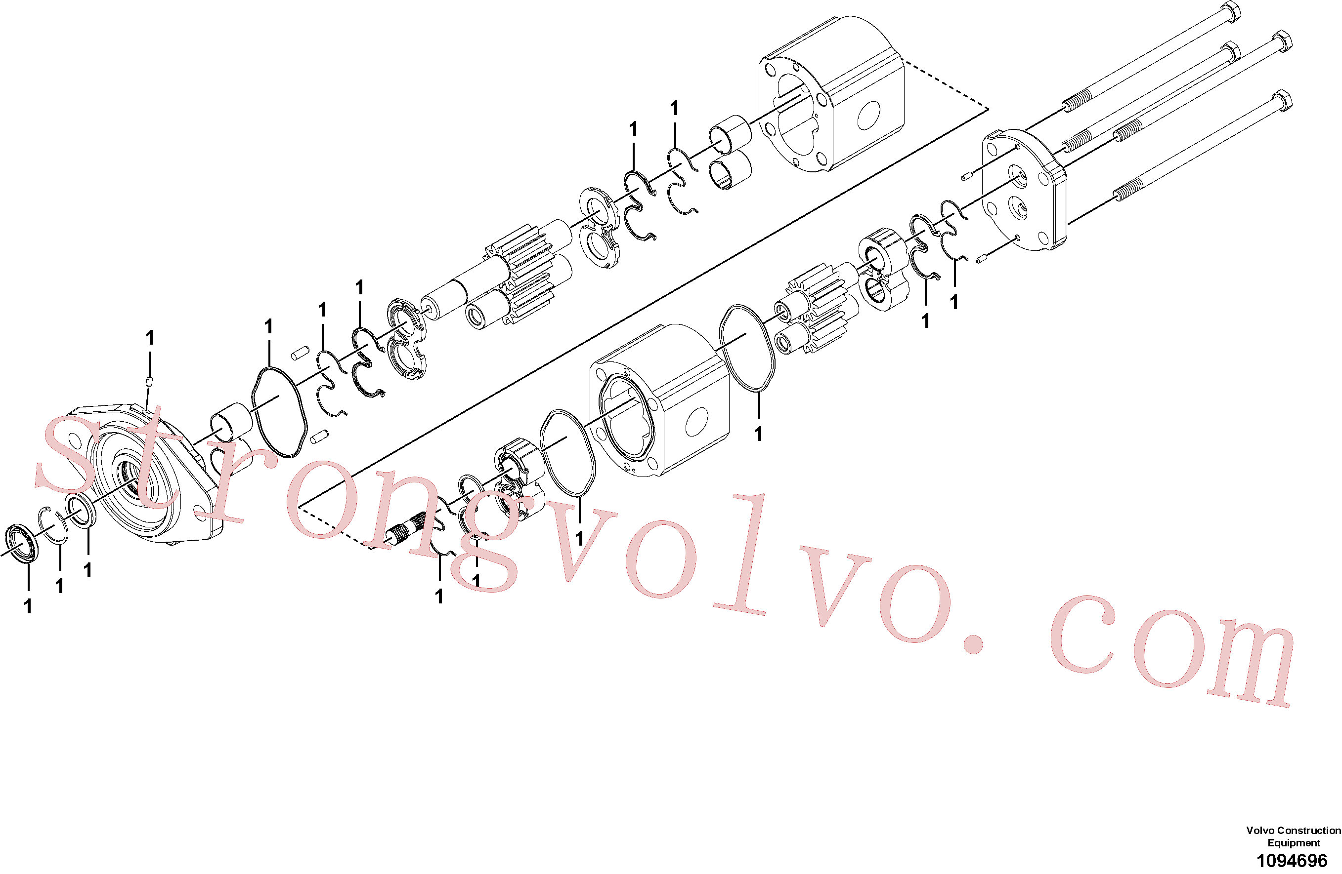 VOE17341613 Volvo Bomba hidráulica(1094696 Montagem)