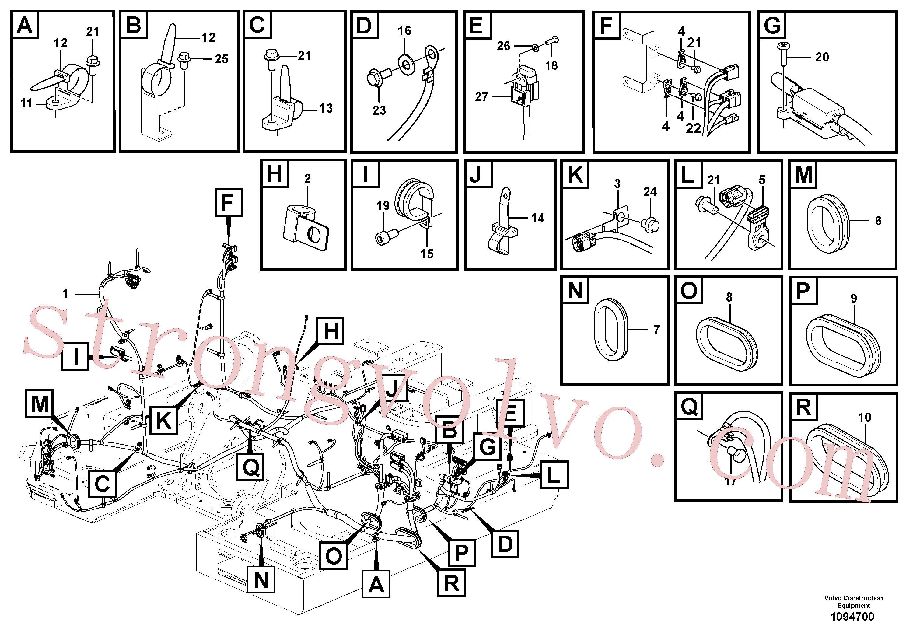 VOE14575116 Volvo Cablagem principal(1094700 Montagem)
