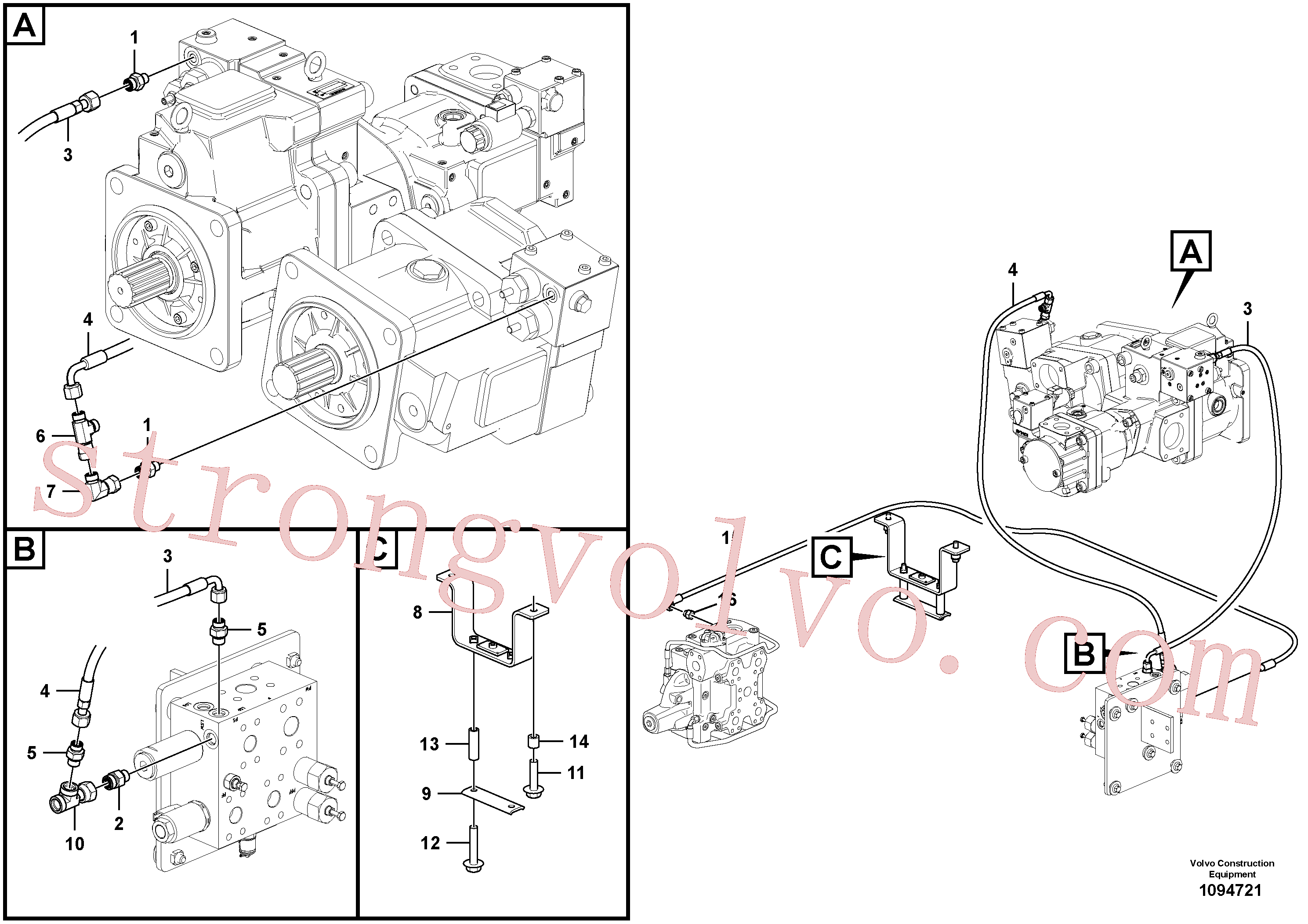 VOE11411882 Volvo Linha de detecção de carga(1094721 Montagem)