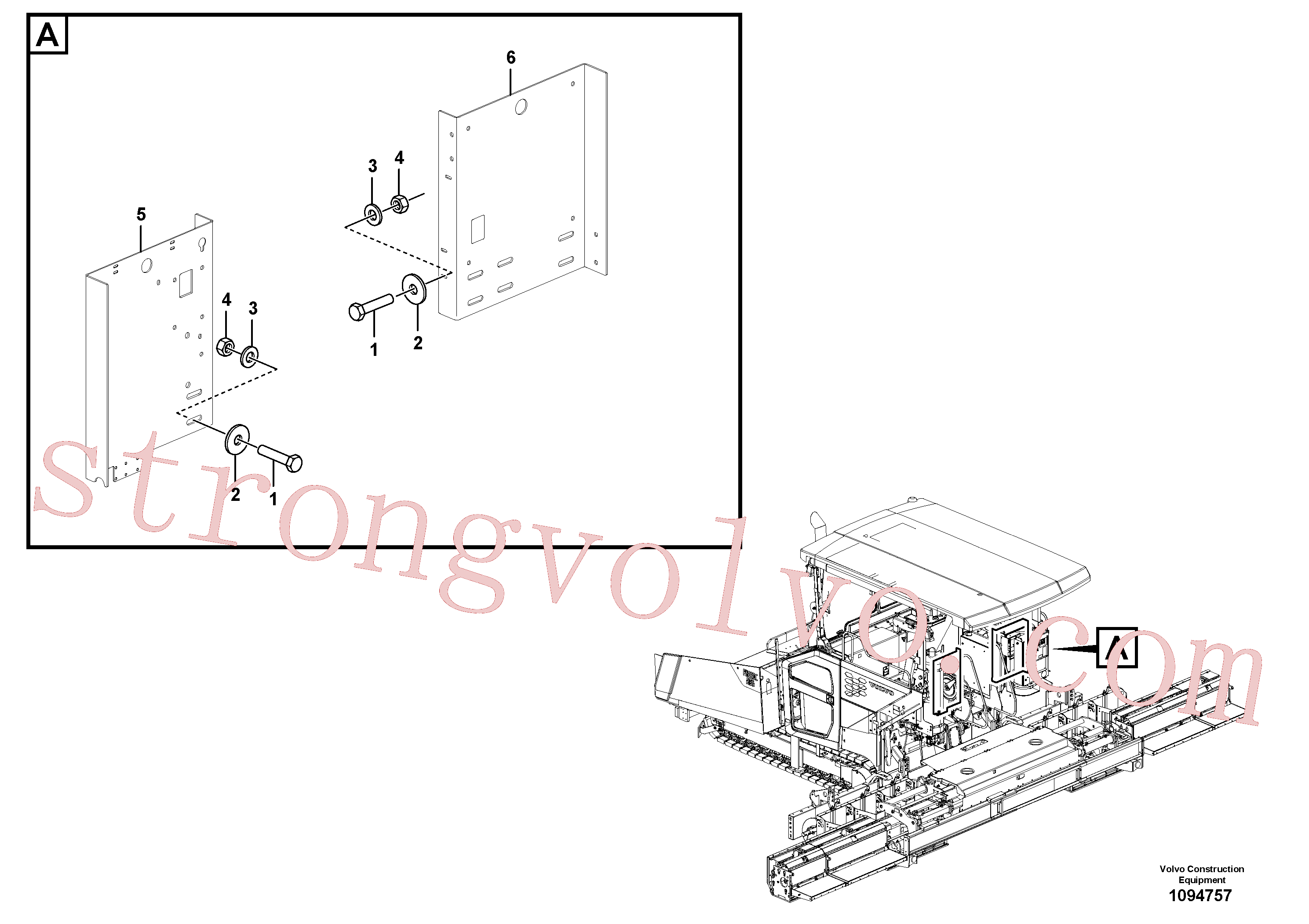 VOE60113918 Arruela Volvo escavadeira