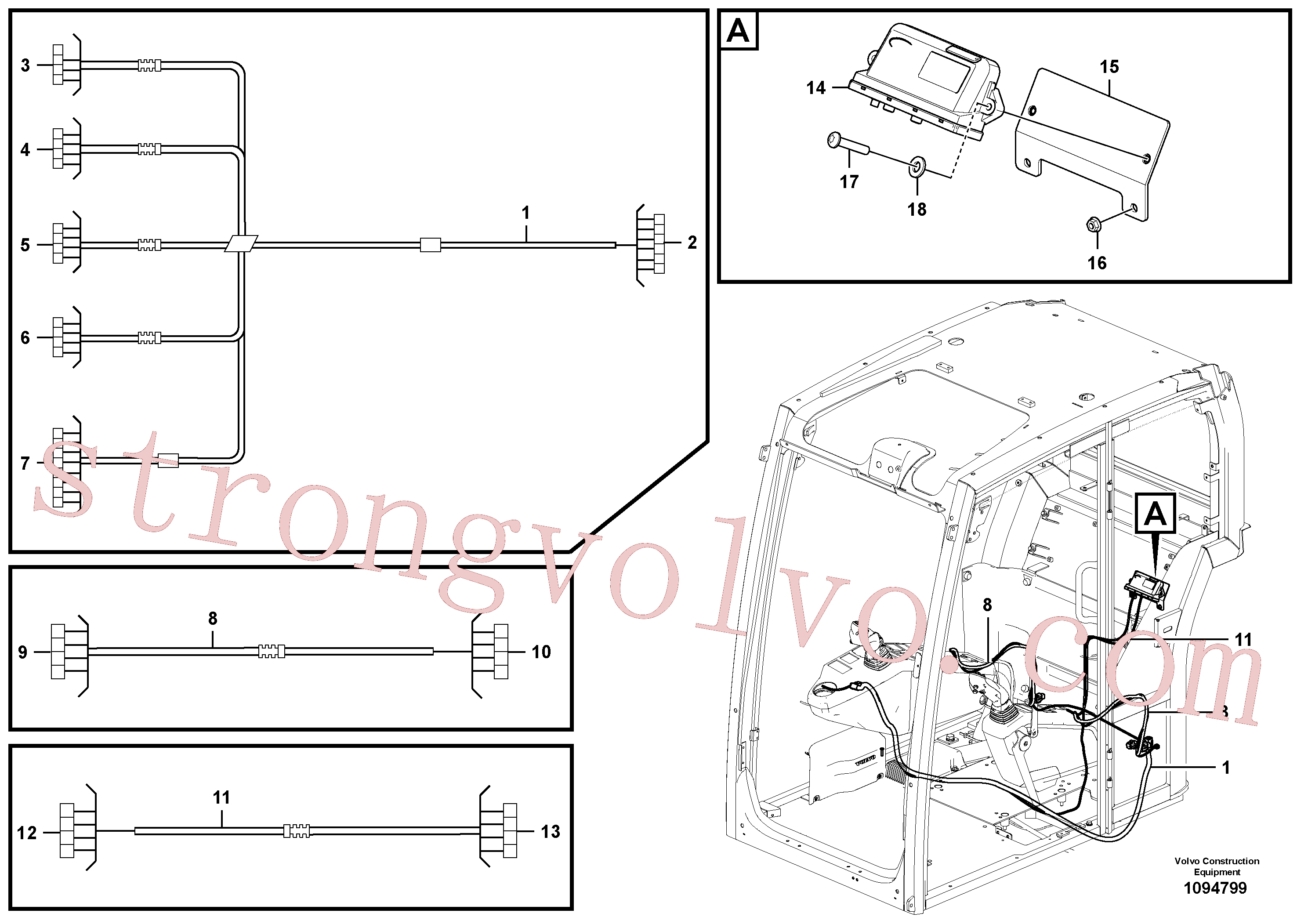 Atacado VOE990939 Porca flangeada Volvo escavadeira