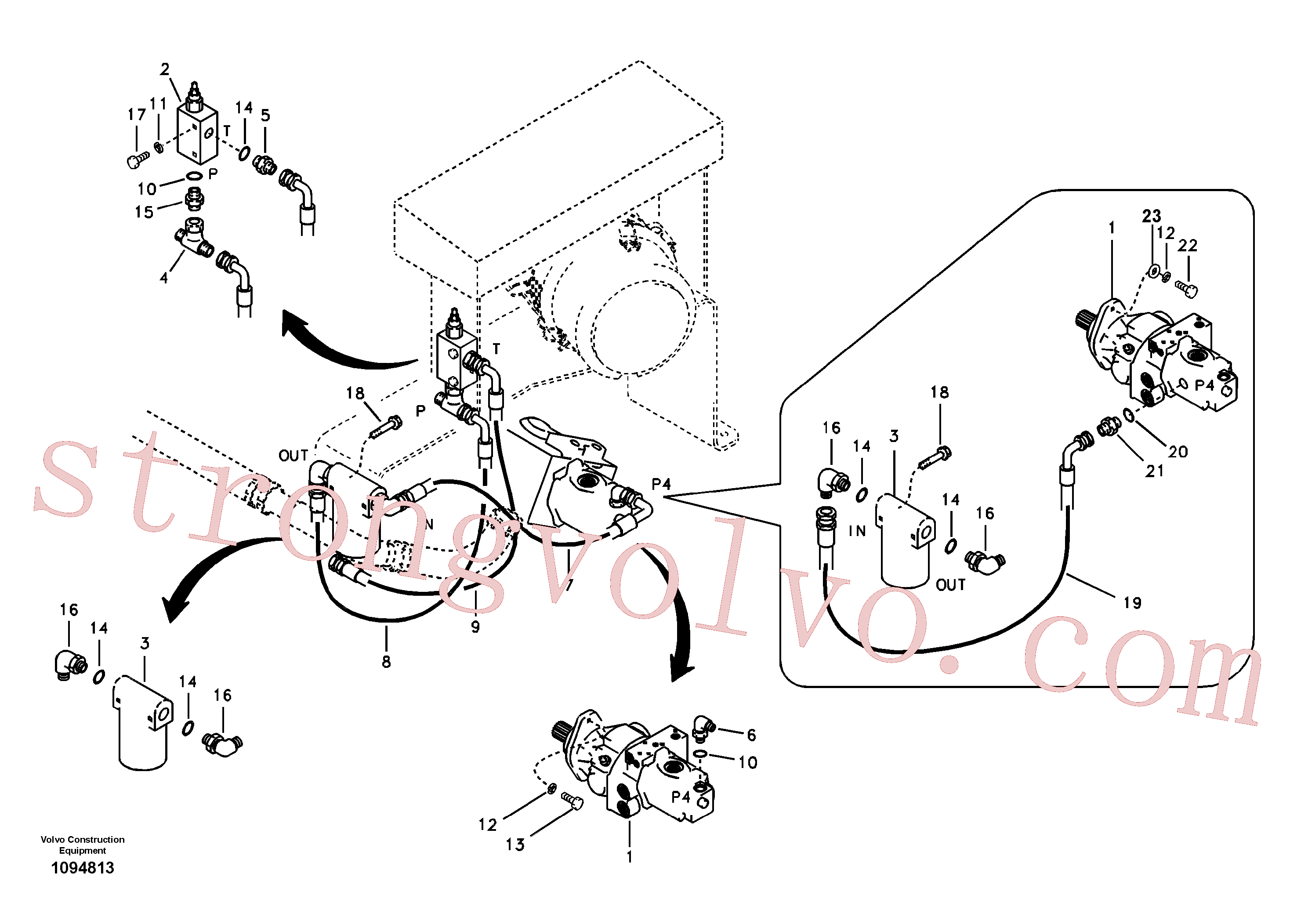 SA9011-20610 Volvo Instalação da bomba(1094813 Montagem)