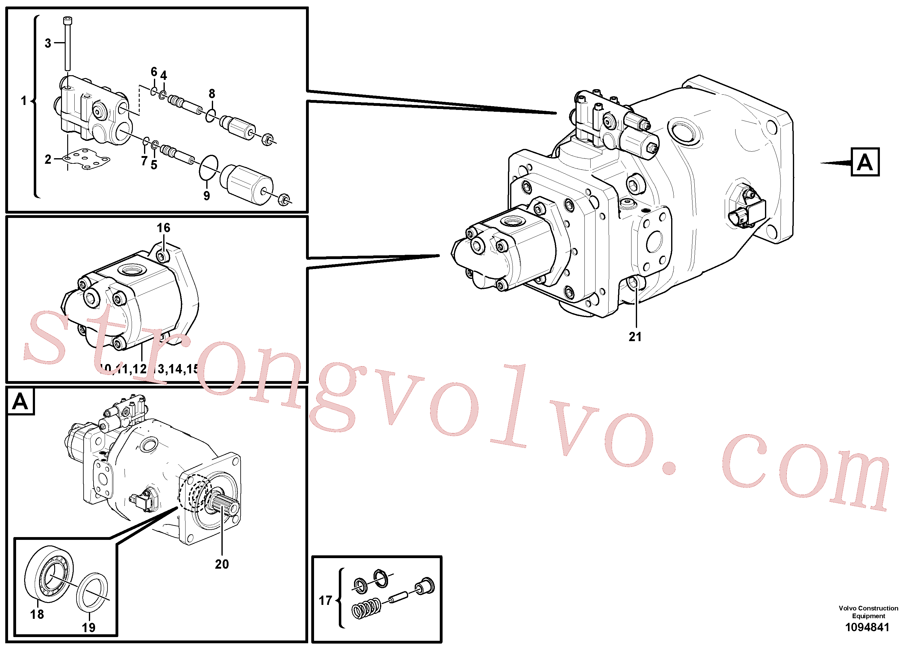 VOE11714916 Parafuso Volvo escavadeira