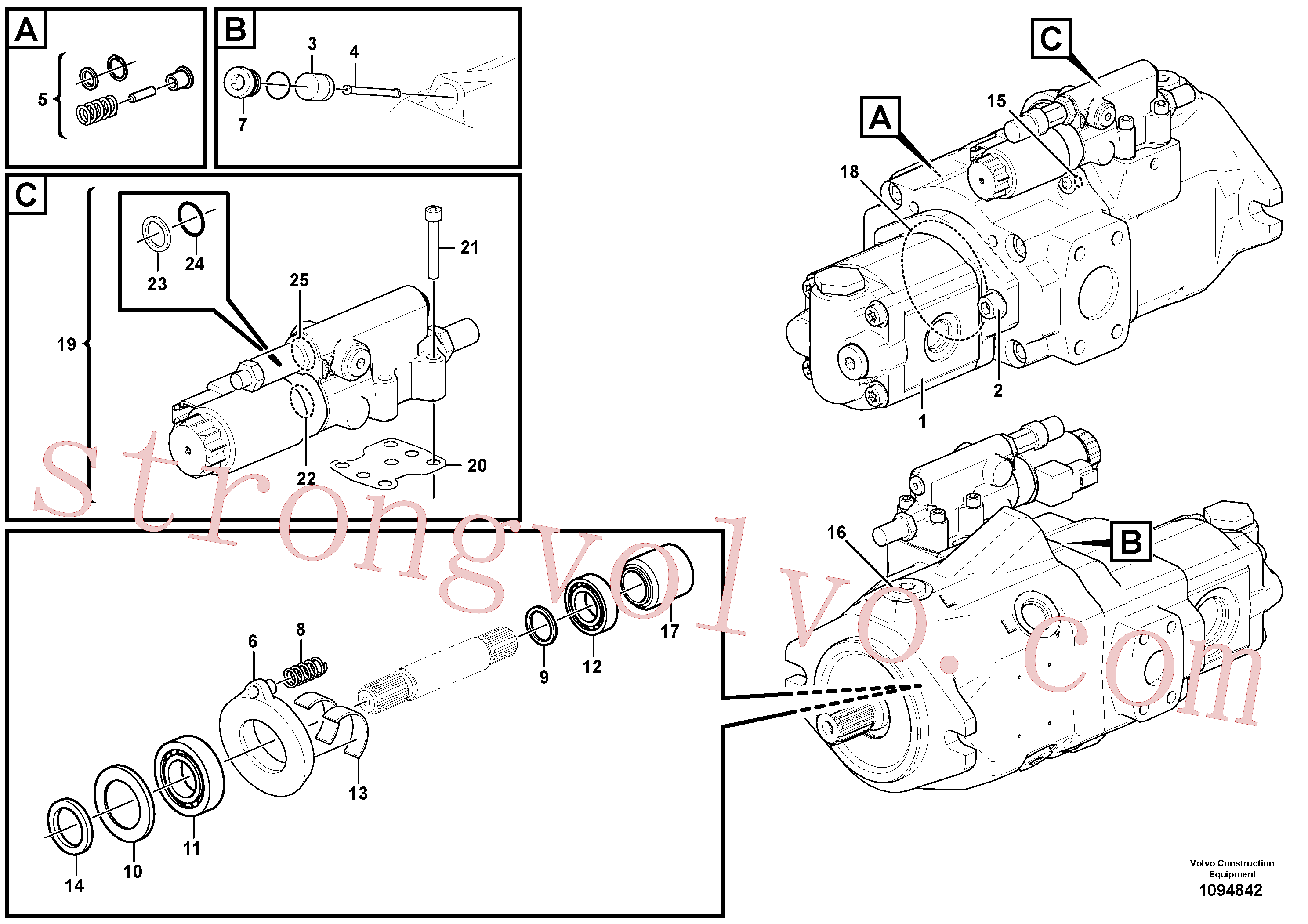 Atacado PJ7415152 Bucha Volvo escavadeira