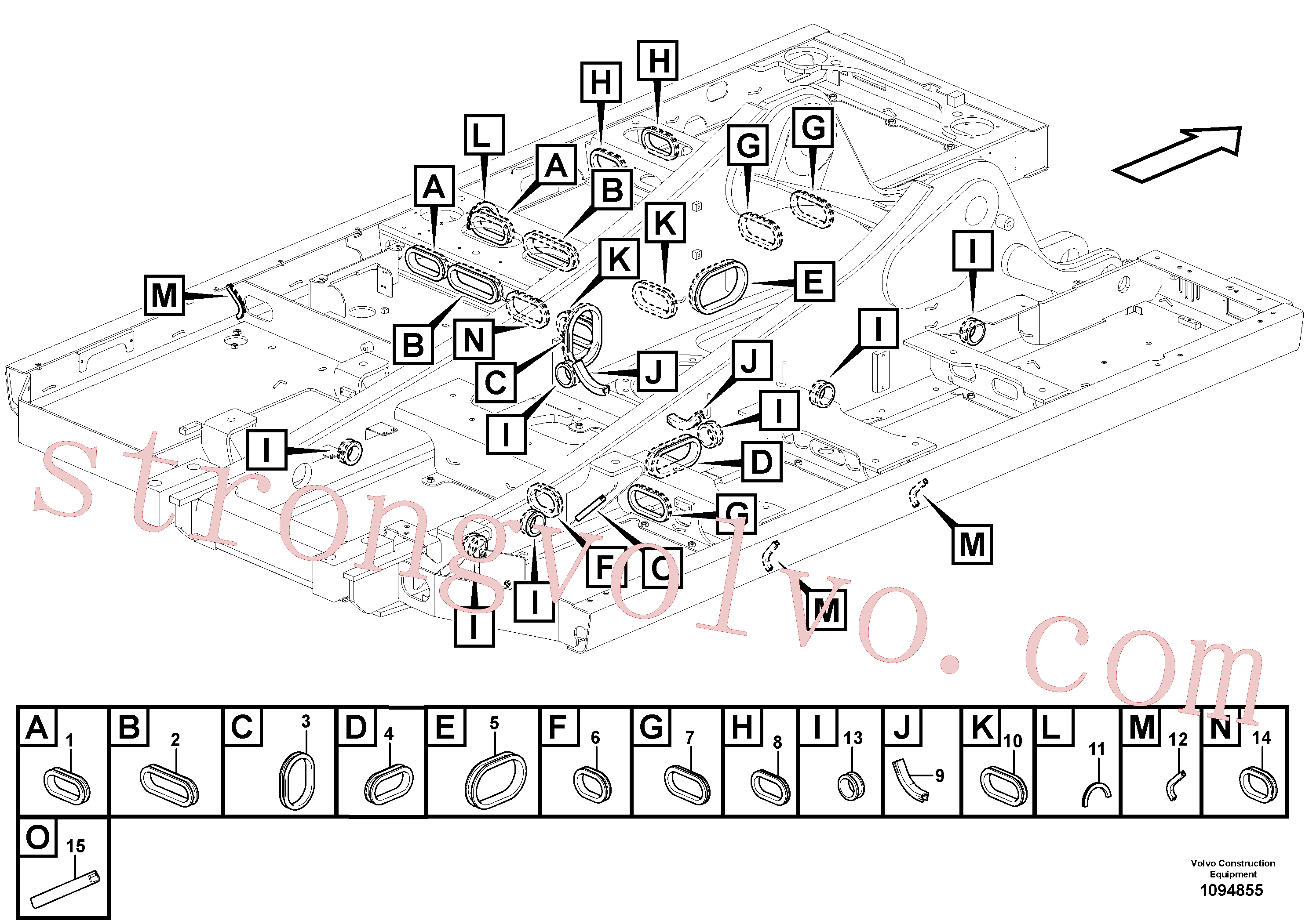 VOE14634748 Volvo Quadro superior(1094855 Montagem)
