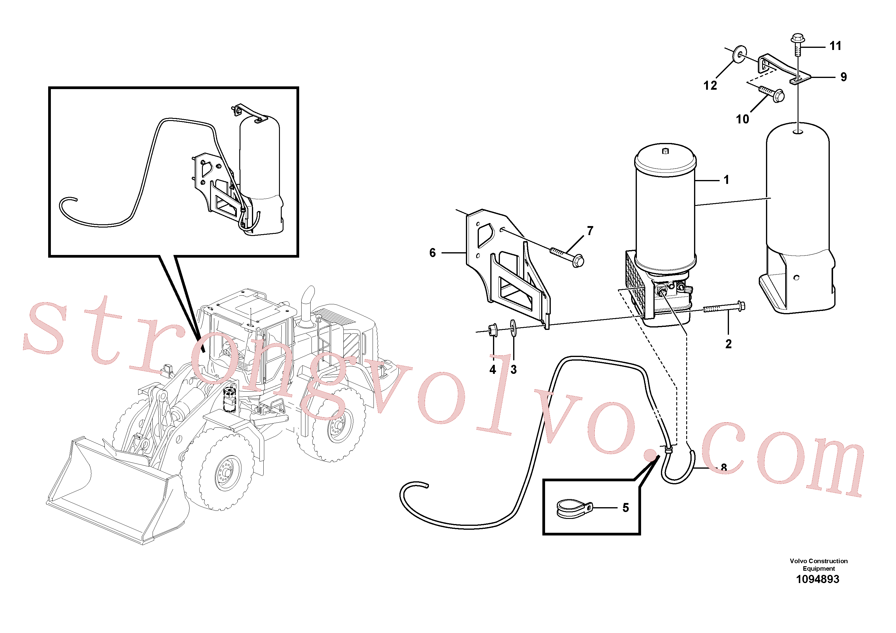 VOE60113110 Volvo Bomba com acessórios(1094893 Montagem)
