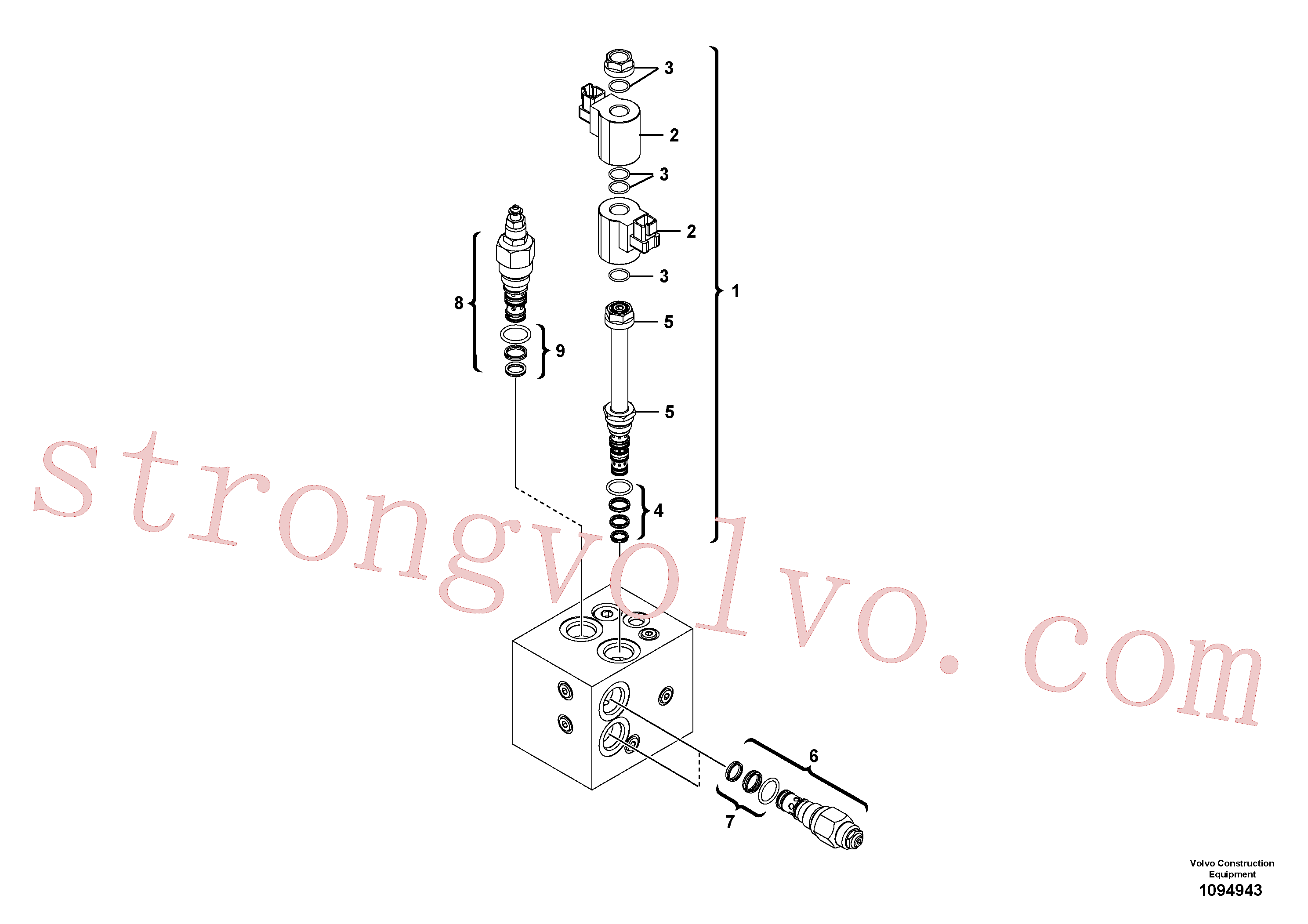 VOE17218557 Volvo Válvula(1094943 Montagem)
