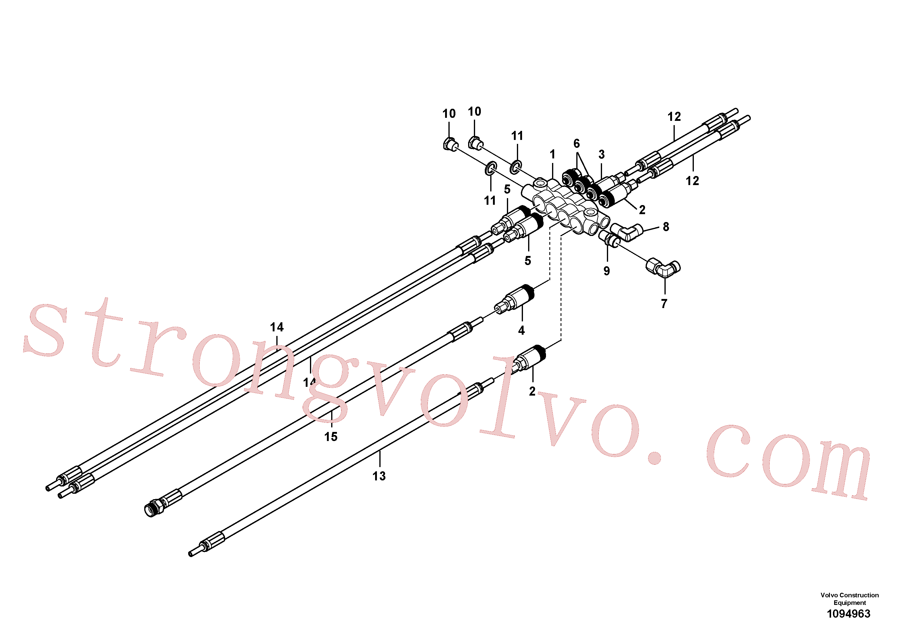 Volvo VOE11713087 Mangueira Volvo Acessórios para escavadeira