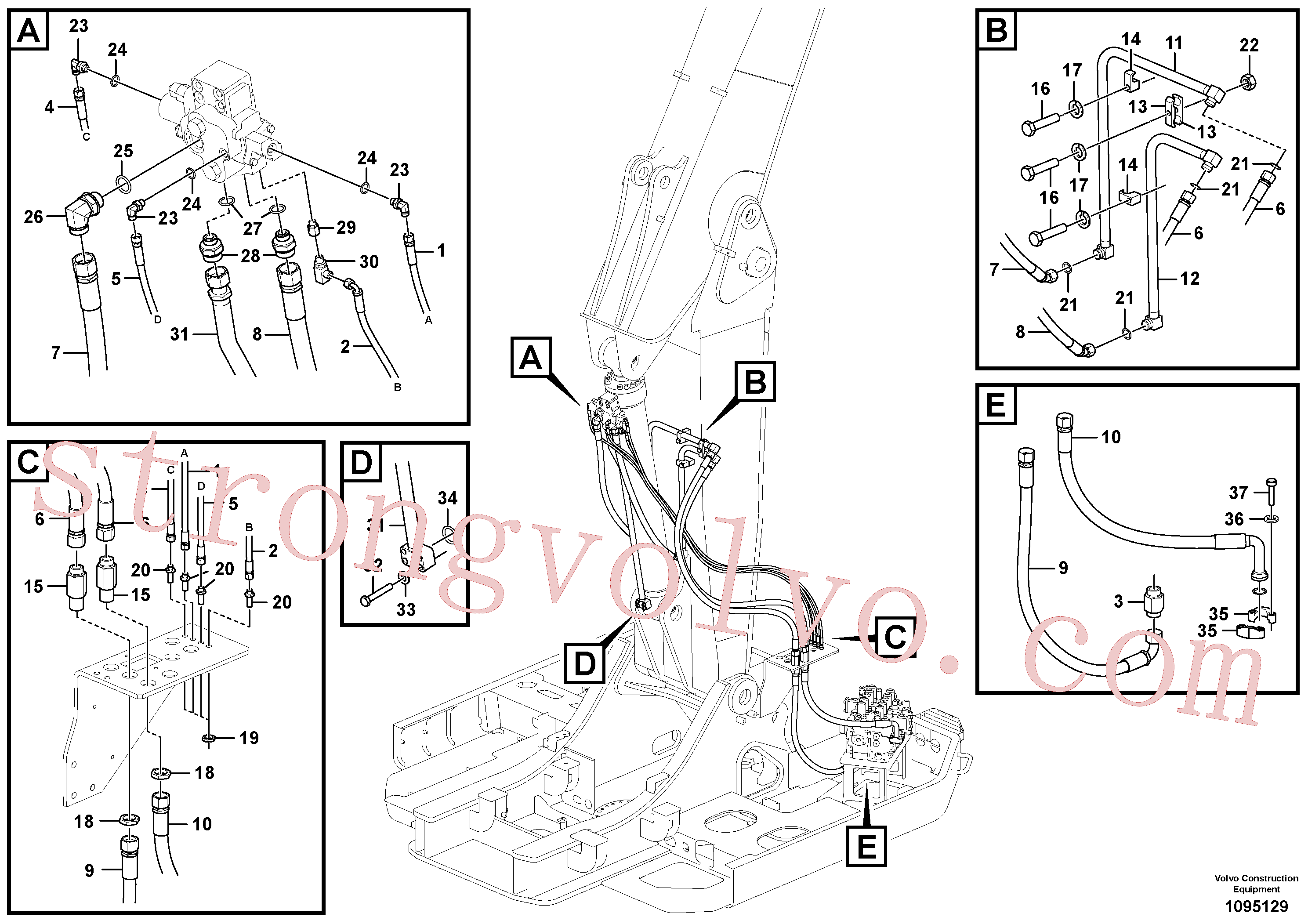 Volvo Acessórios para escavadeira VOE15800322 Rockmaster/1SC Acessórios