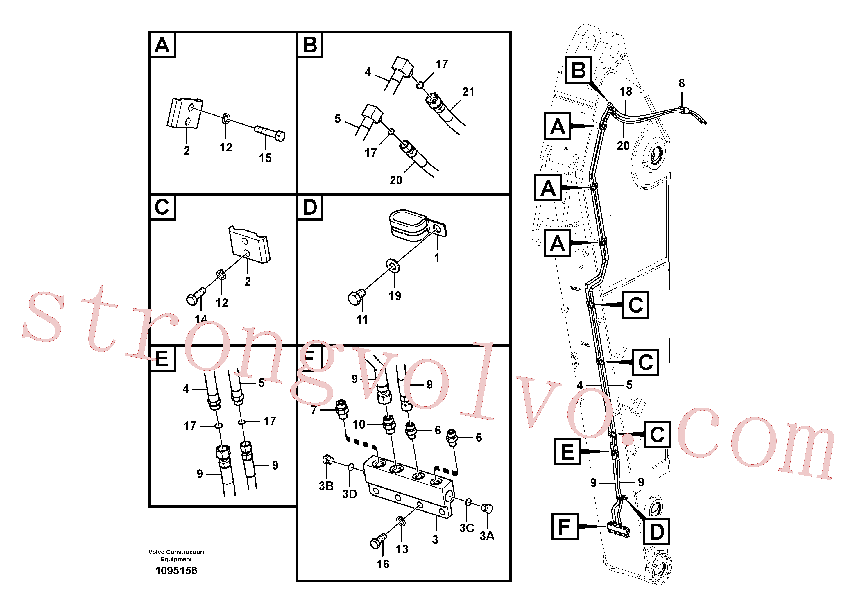 Atacado VOE14883853 Bujão Volvo escavadeira
