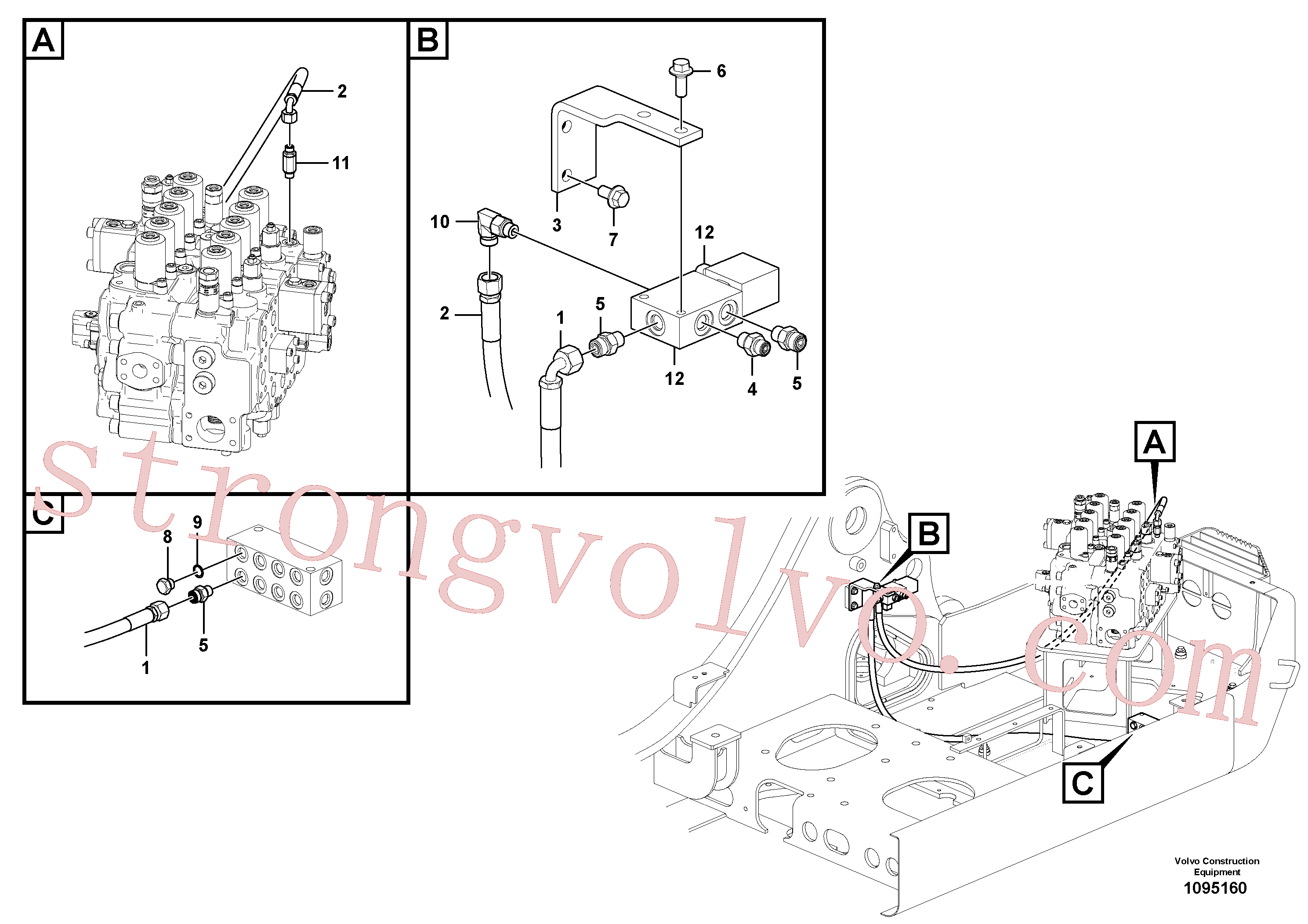 Volvo Acessórios para escavadeira VOE937892 Mangueira completa Acessórios