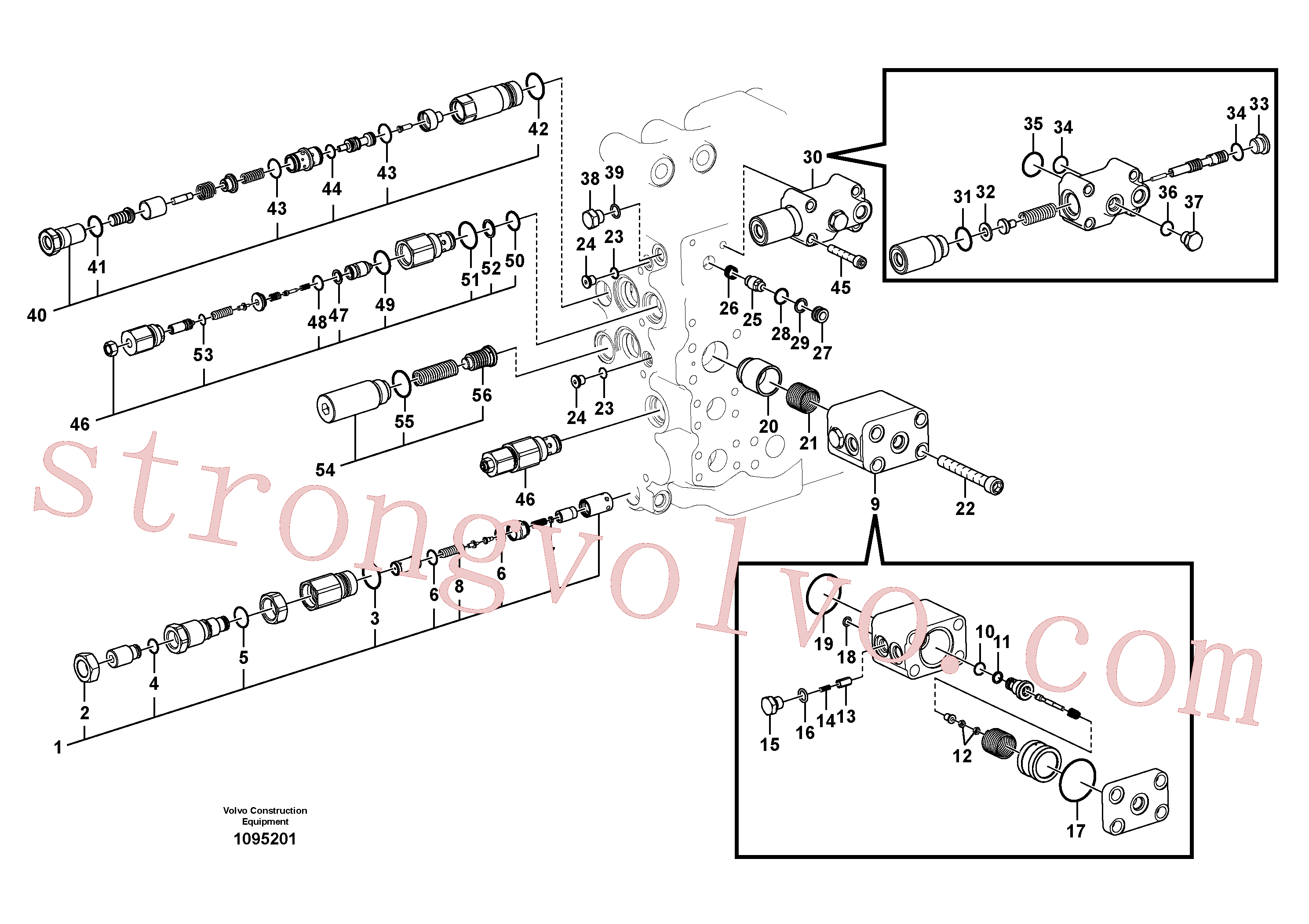 VOE14588588 Volvo Válvula mestra de comando(1095201 Montagem)